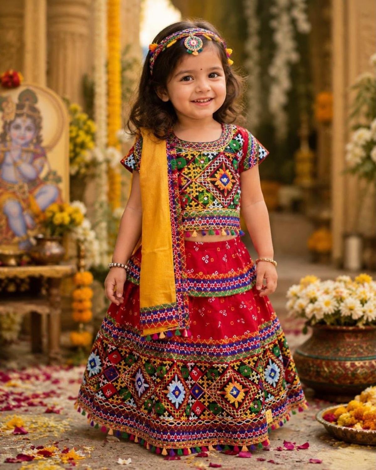 SG Fashion Kids Girls Lehenga Choli Set