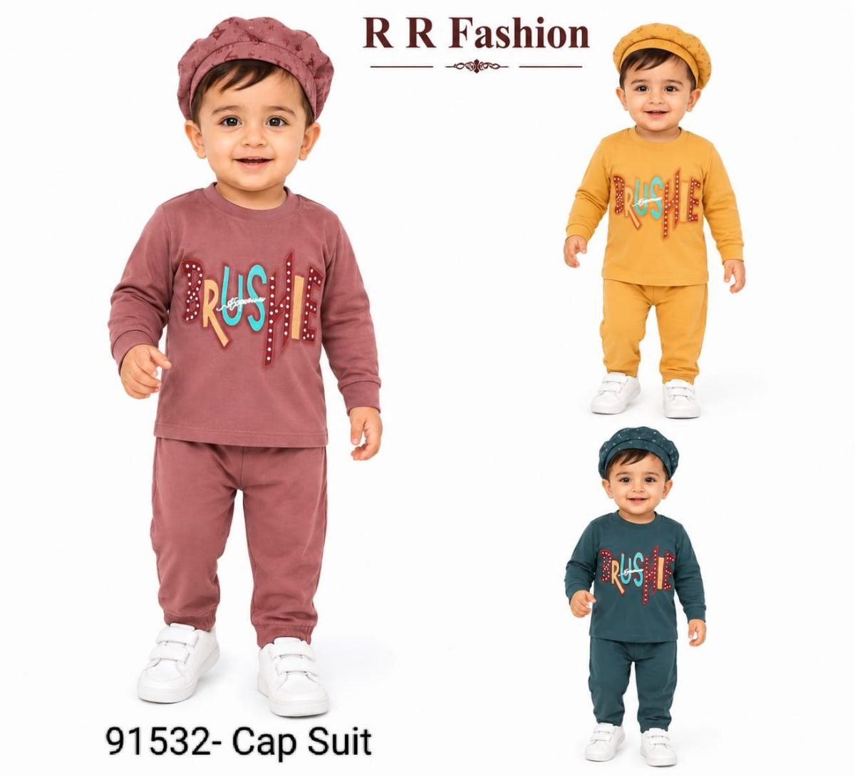 R R FASHION- Kids Cap Top and Pajami Set-91532
