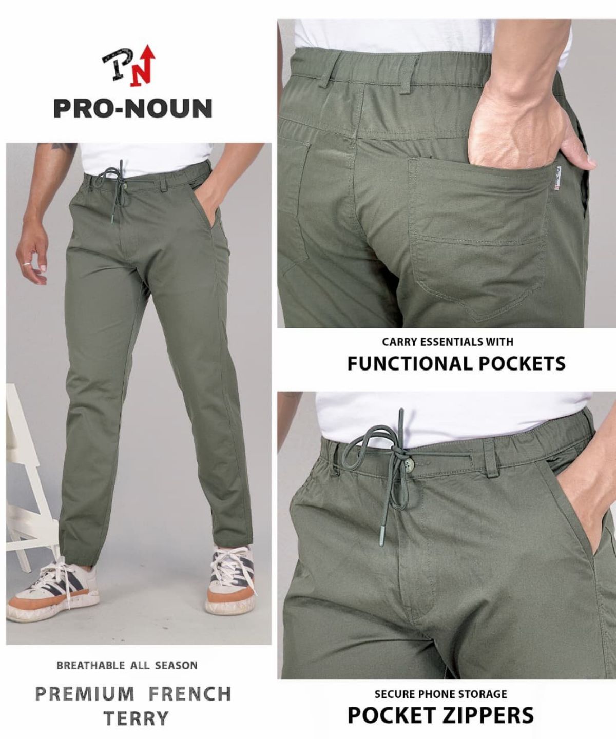 Pro-Noun Men's Cotton Lounge Wear Pants -1715