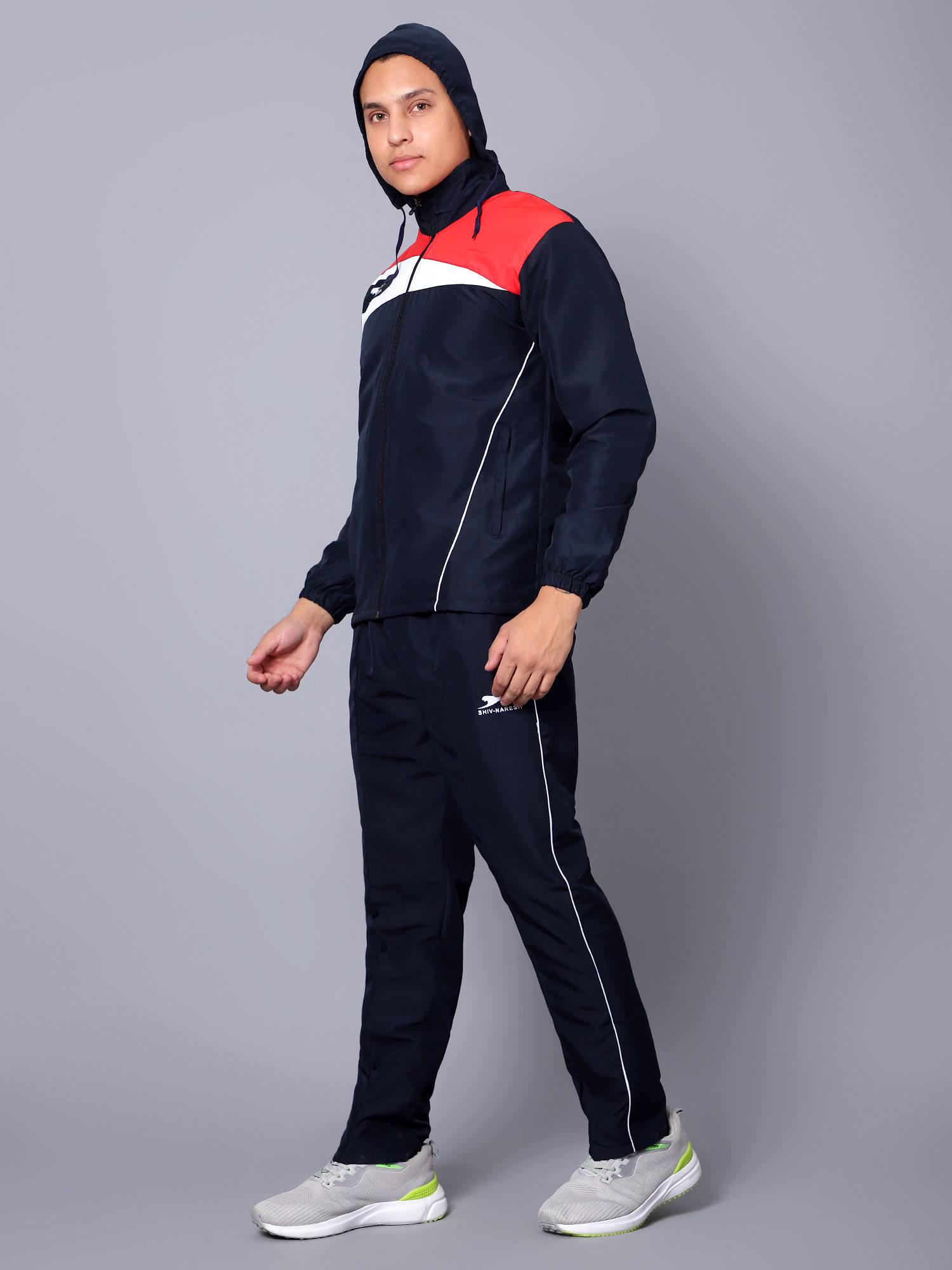 Men's Tracksuit  459B-Navy/Red/White-S-TZ
