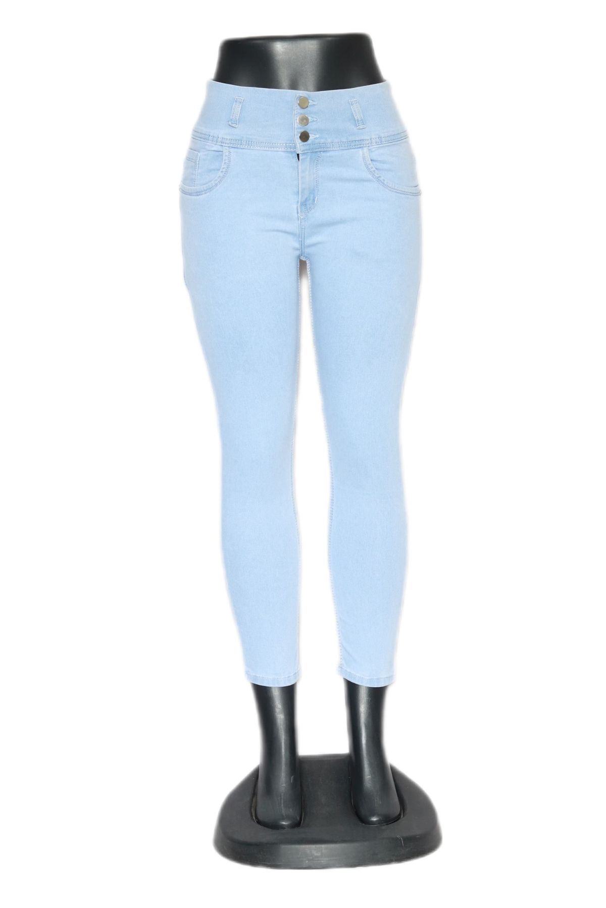 Women's 3 Button Jeans- Yi83
