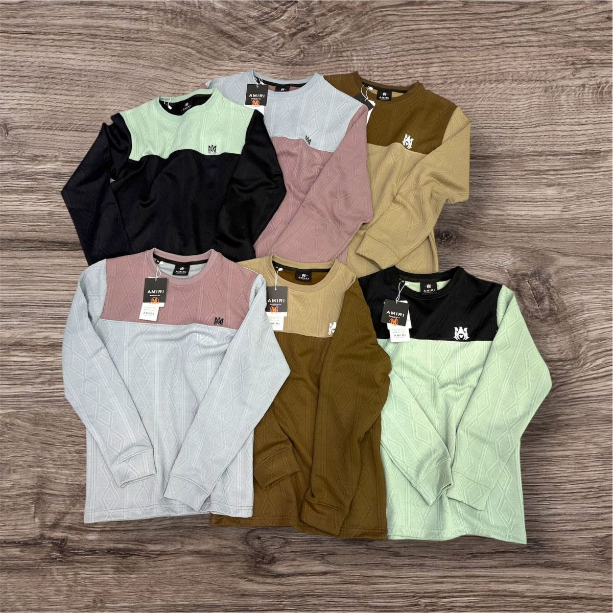 Men's Jacquard Knit Round Neck Half Sleeves T-shirts