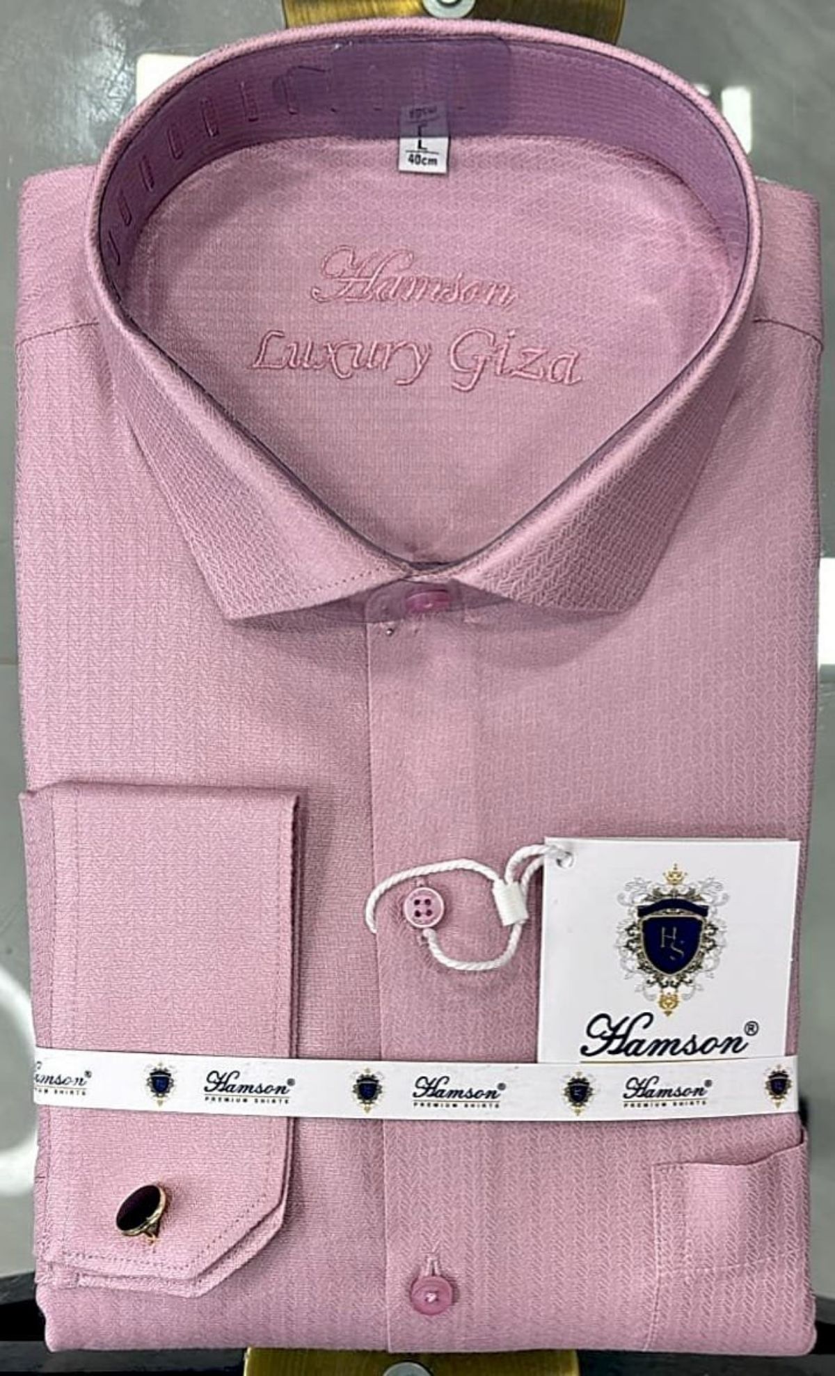 Hamson Italian Giza Cotton Designer Shirts for Men's Lycra