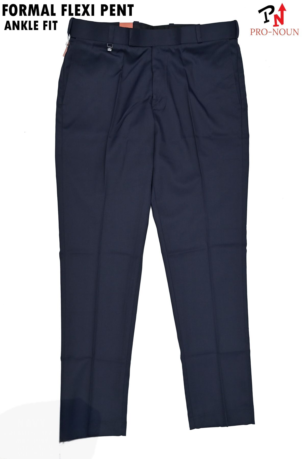 Pro-Noun Men's Men's Formal Trouser Pants With Adjustable belt D No- Signature 292-8 (30-36)- Navy