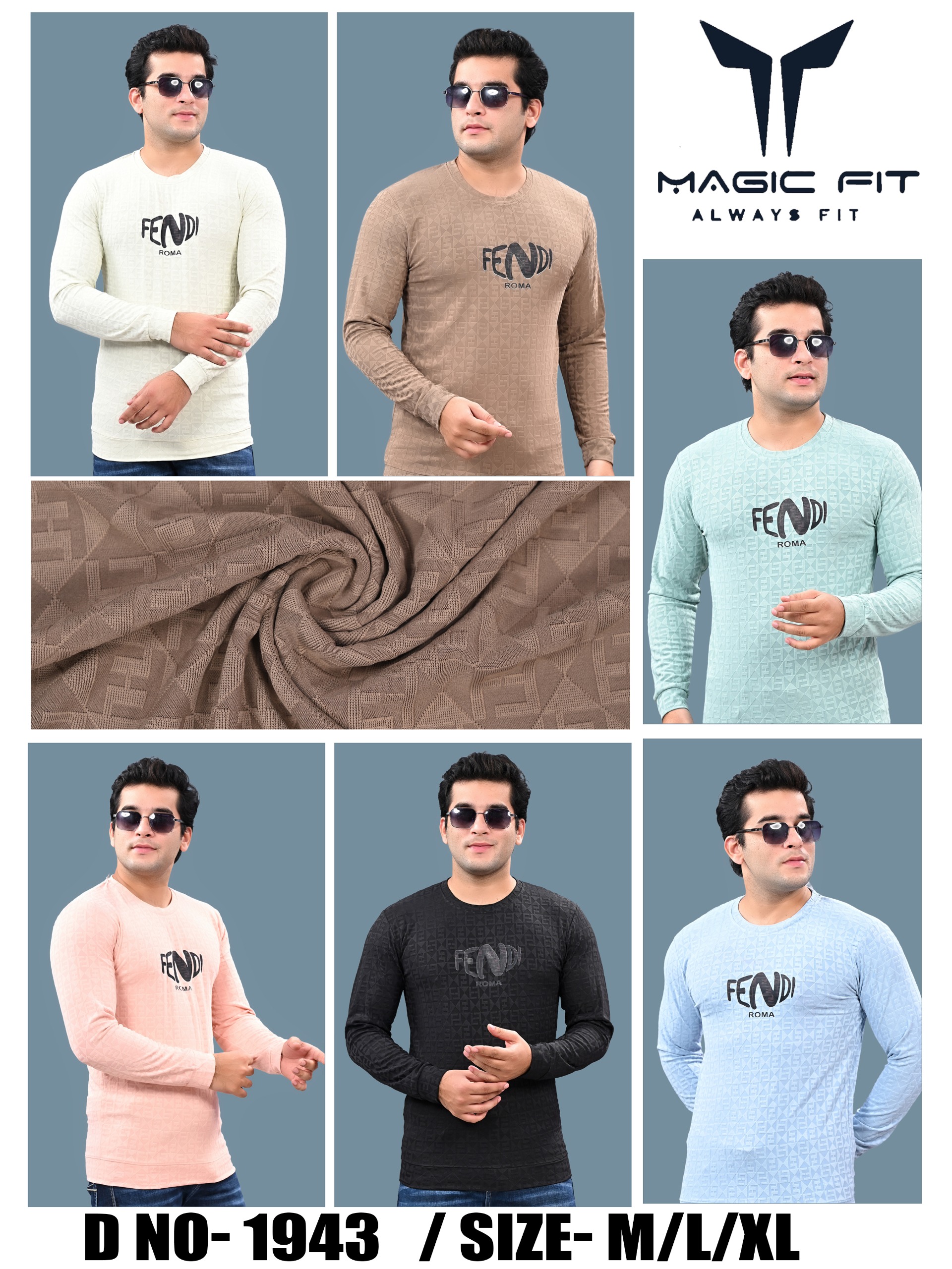 BRAND :-MagicFit  MENS Full Sleeve Round Neck Tshirt Size:XL