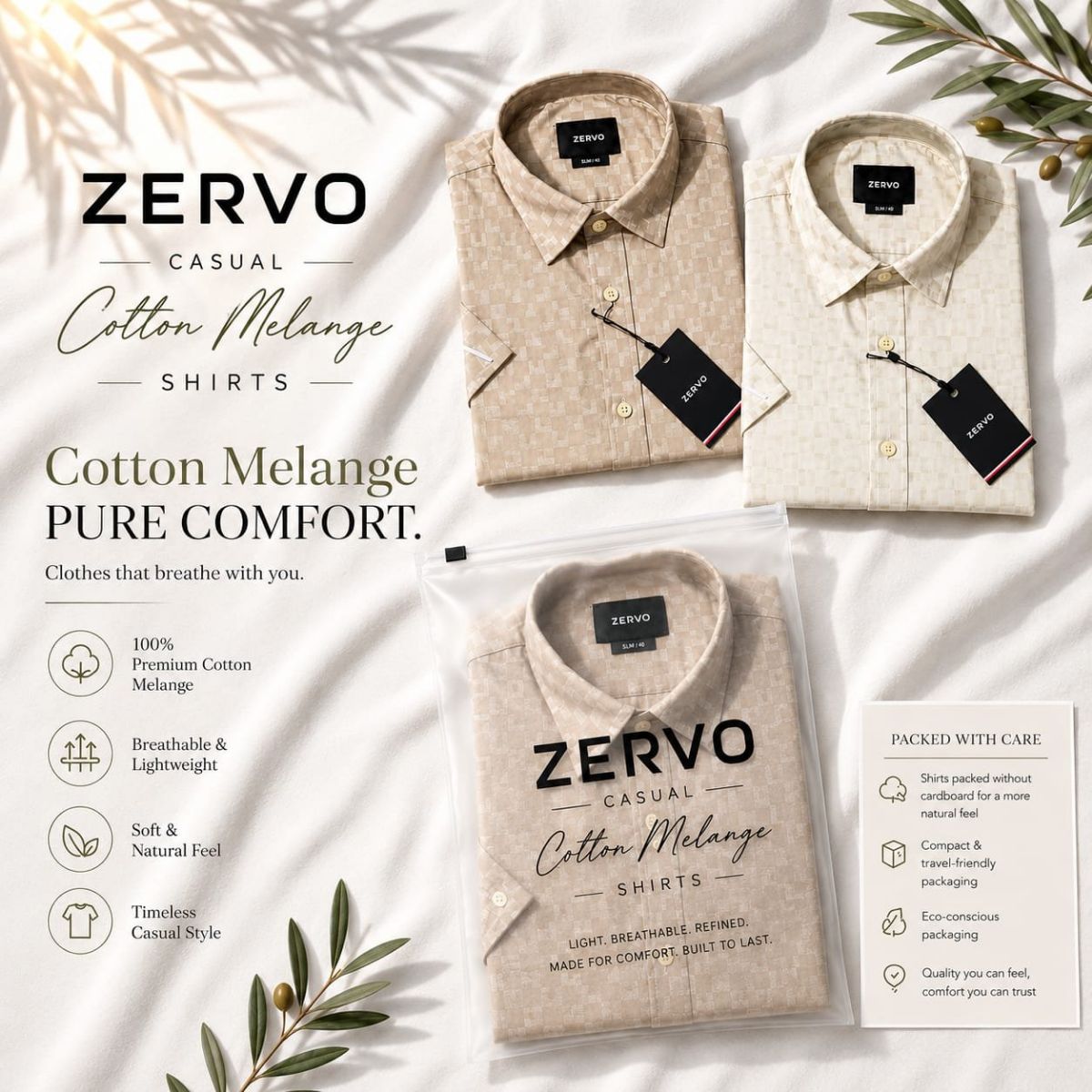 Zervo Men's Cotton Printed Shirts