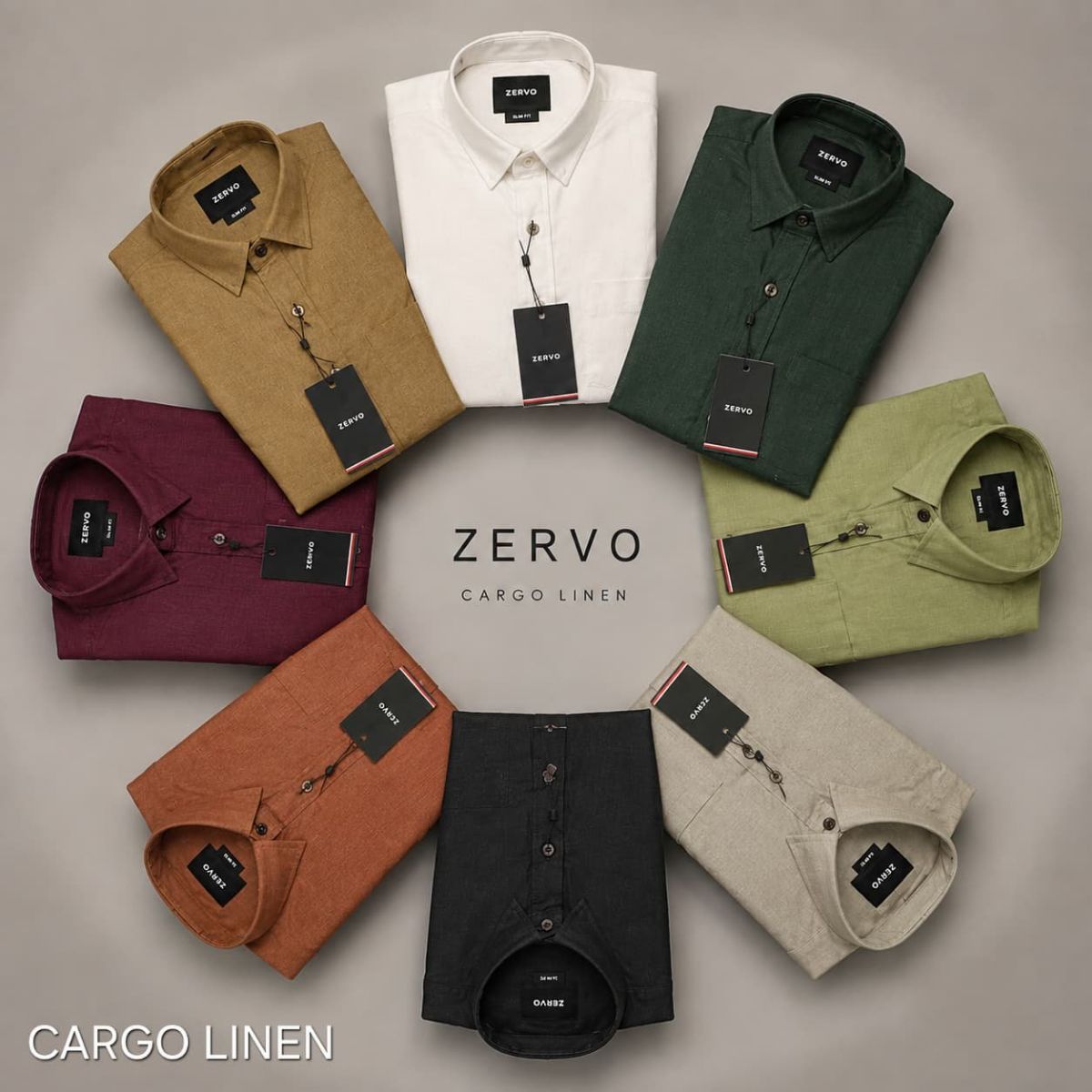 Zervo Men's Linen Plain Shirts