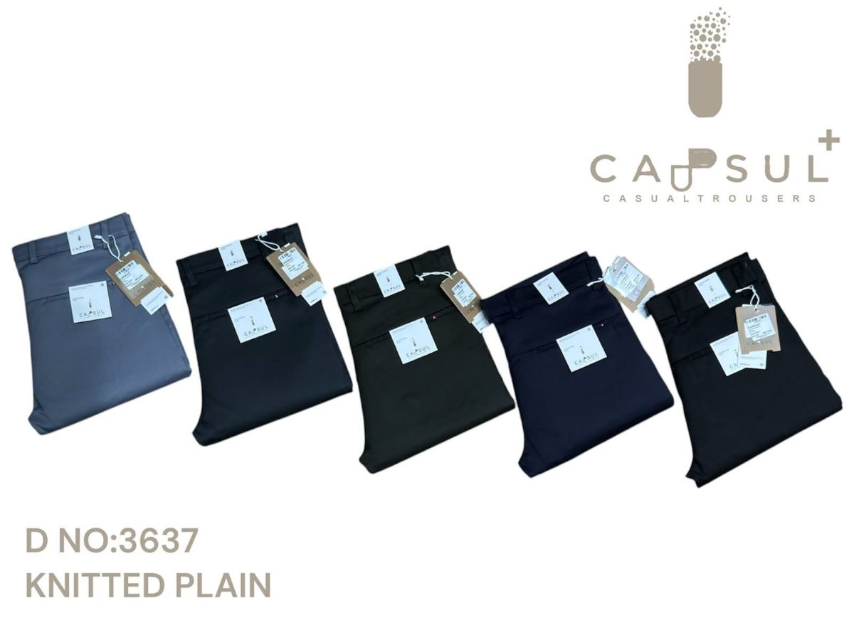 Men's Knitted Plain Pants -3637 (32-38)