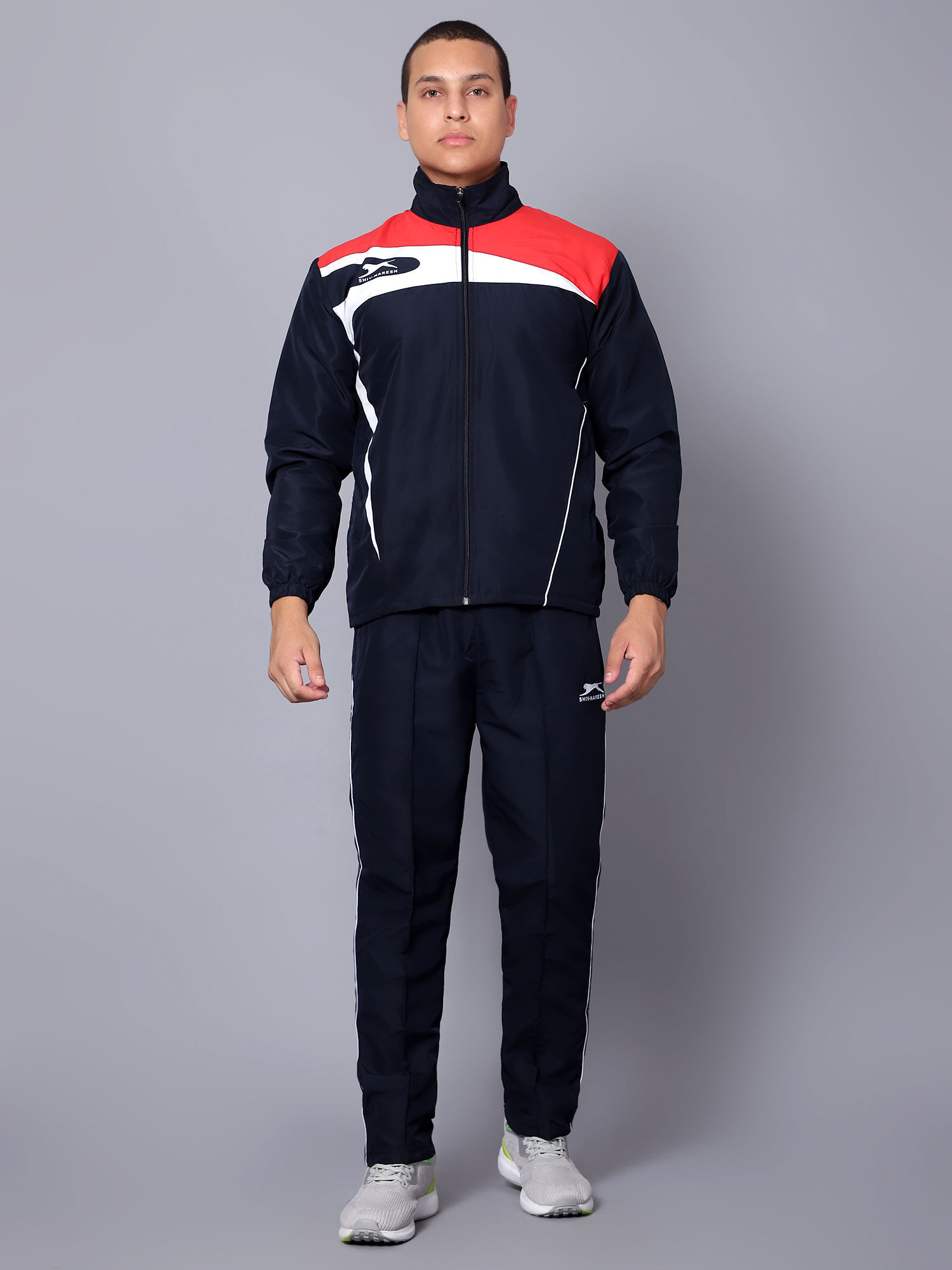 Men's Tracksuit  459B-Navy/Red/White-L-TZ