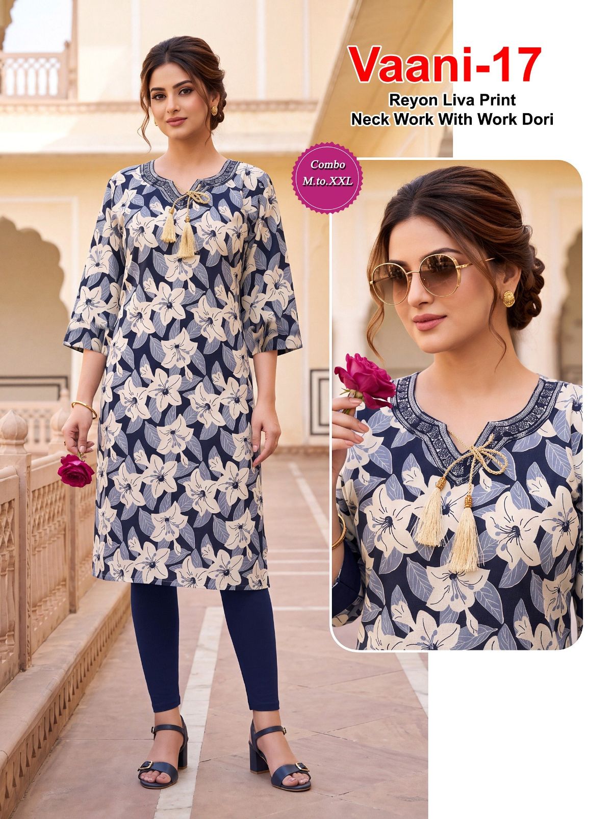 Shree Surbhi Women's Rayon Print with Dori-  Vaani-17