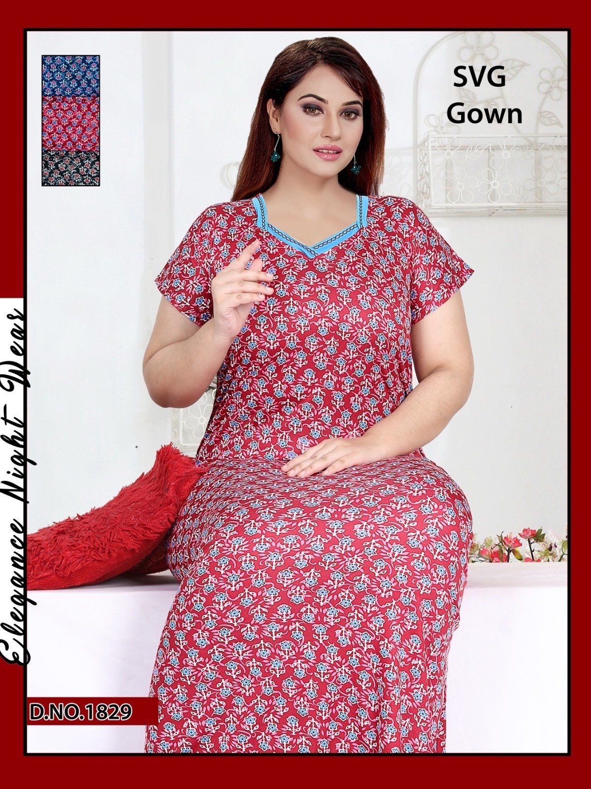 Seven Cross Women's SVG Nighty D No- 1829
