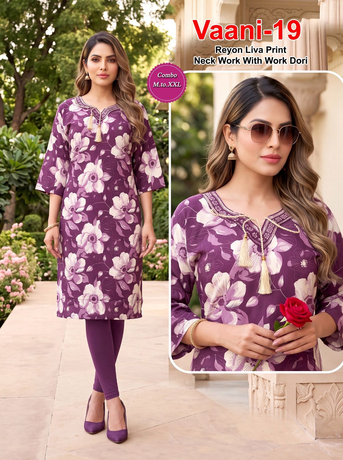 Shree Surbhi Women's Rayon Print with Dori-  Vaani-19