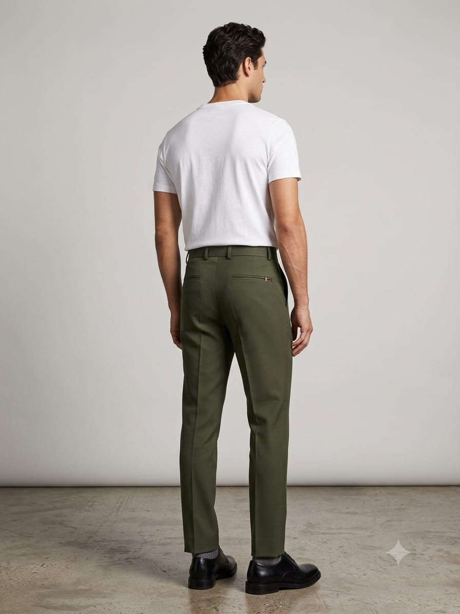 Updry Narrow Barbie Men's Formal pants -Olive Green