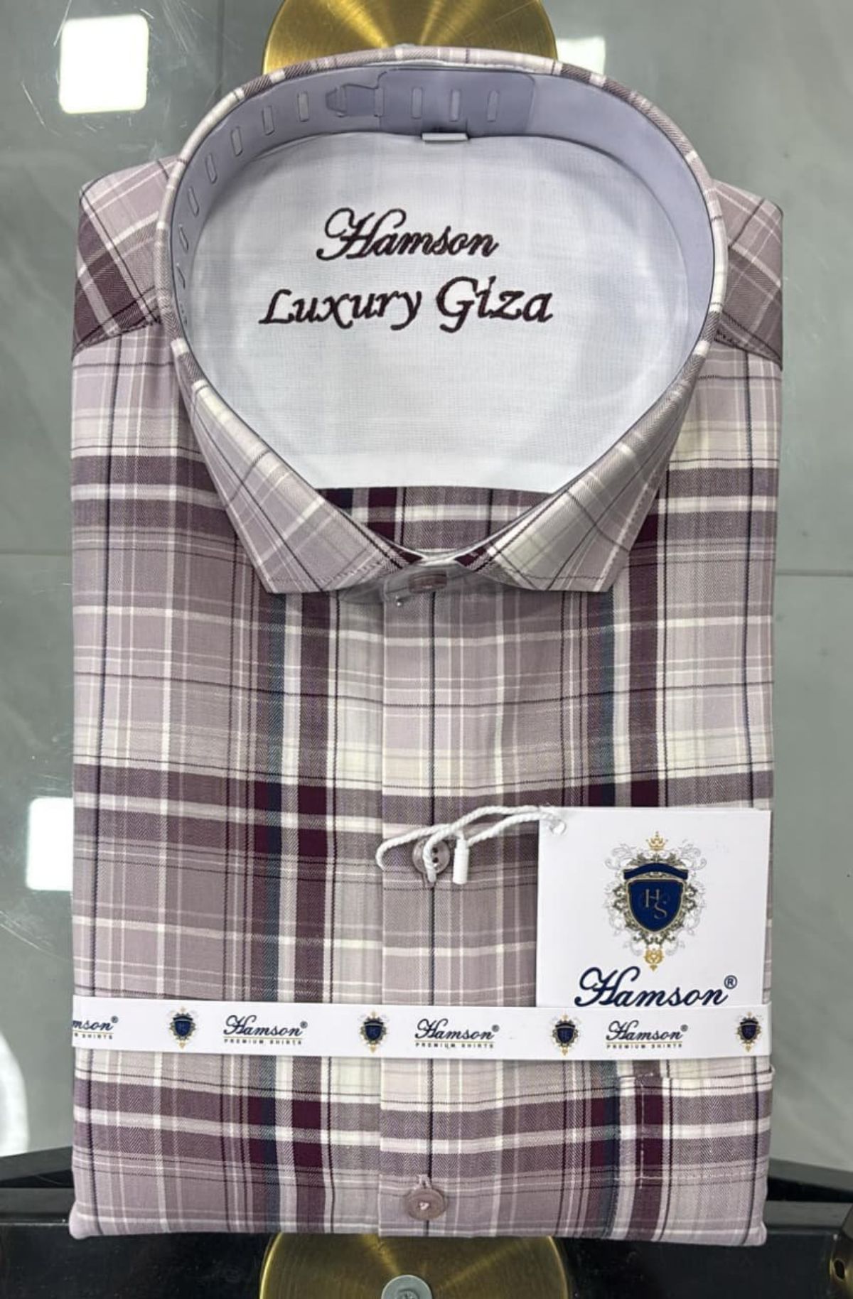 Hamson Luxury Giza Cotton Check Shirts - Aura
