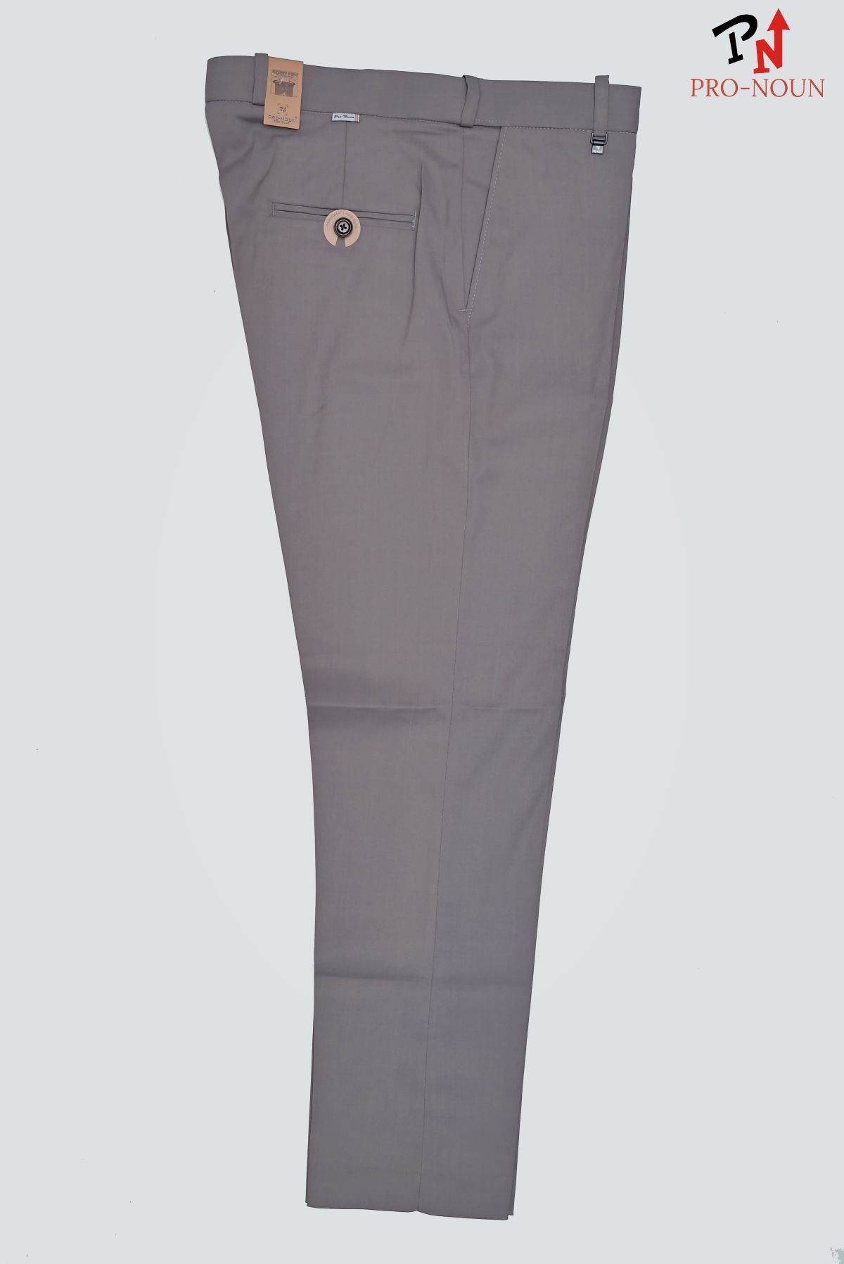 Pro-Noun Men's Men's Formal Trouser Pants With Adjustable belt D No- Signature 292-8 (30-36)- Grey