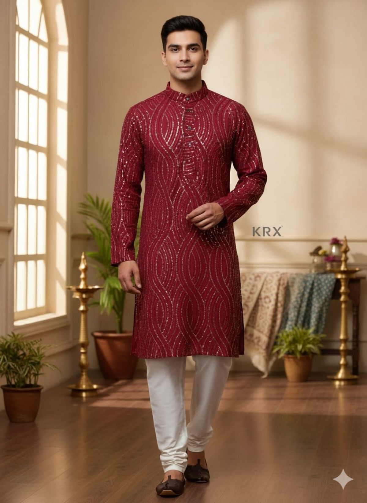 KRX Men's Designer Kurta Pajama Set