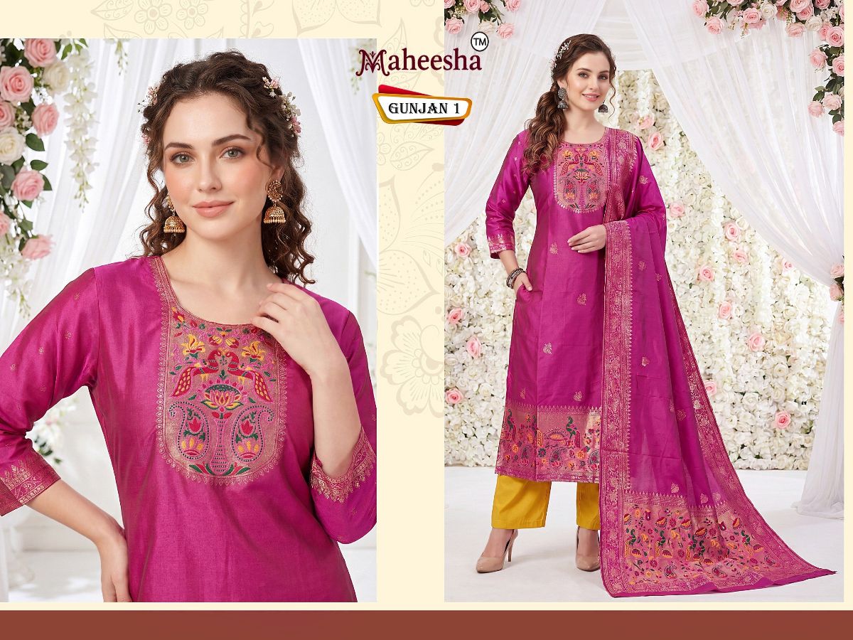Rani Vastram Women's Ethnic Wear Suit & Bottom Set with Dupatta- Gunjan 1