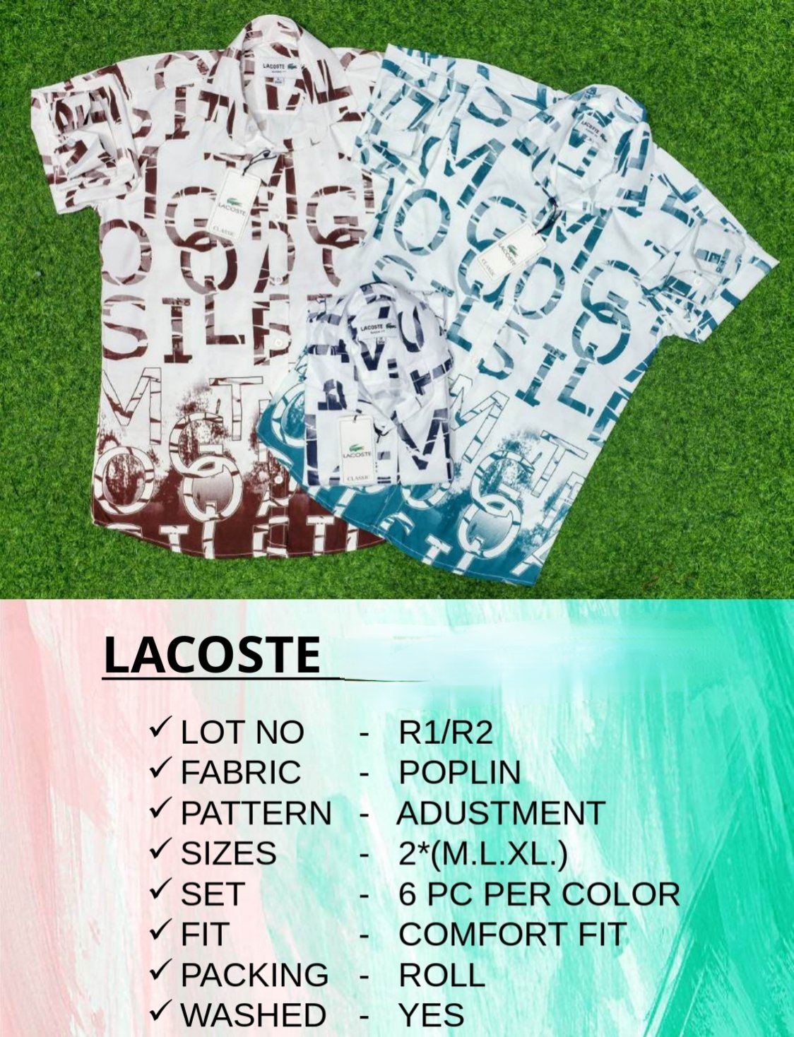 Men's Shirts- LACOSTE