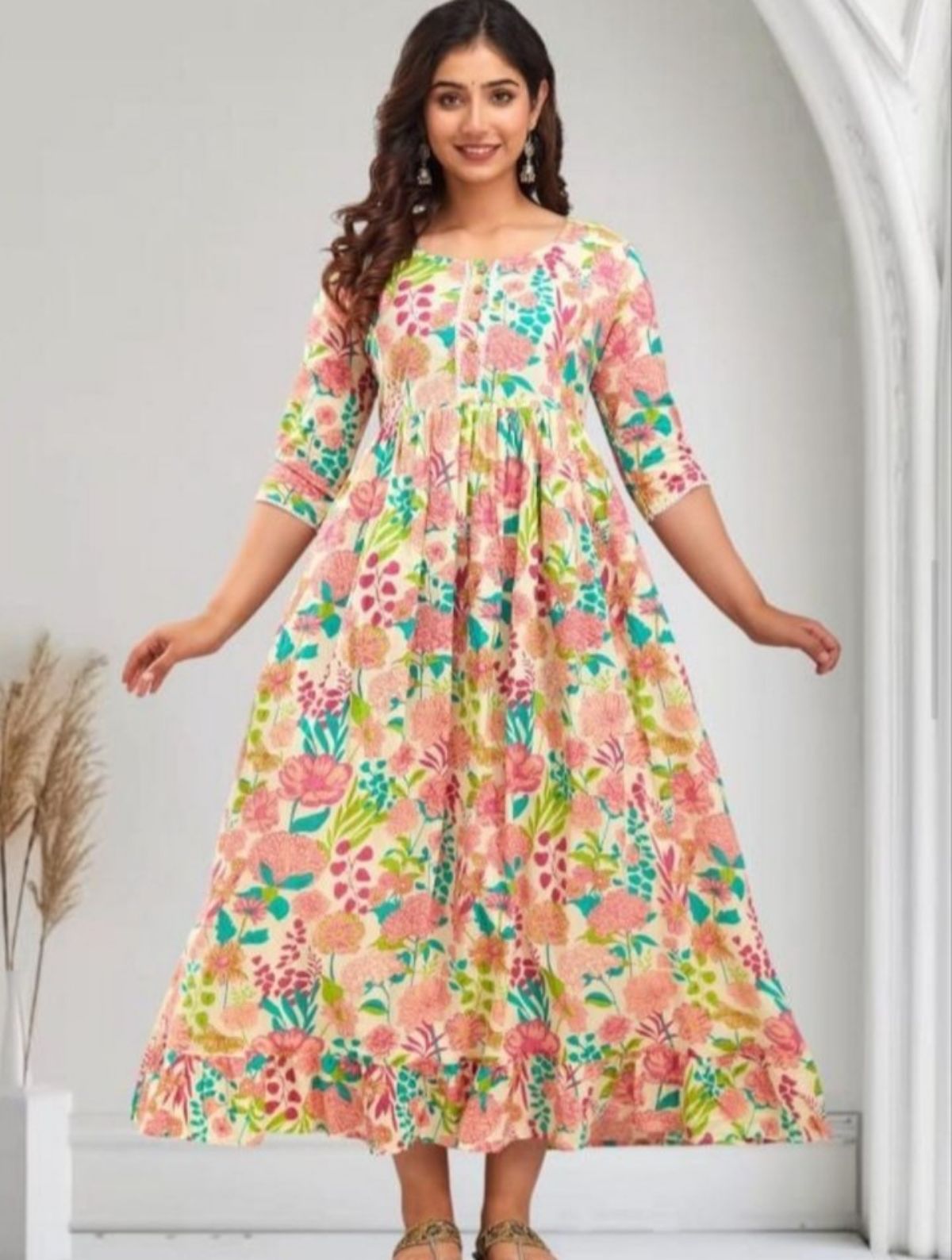 Women's Rayon Printed Gown