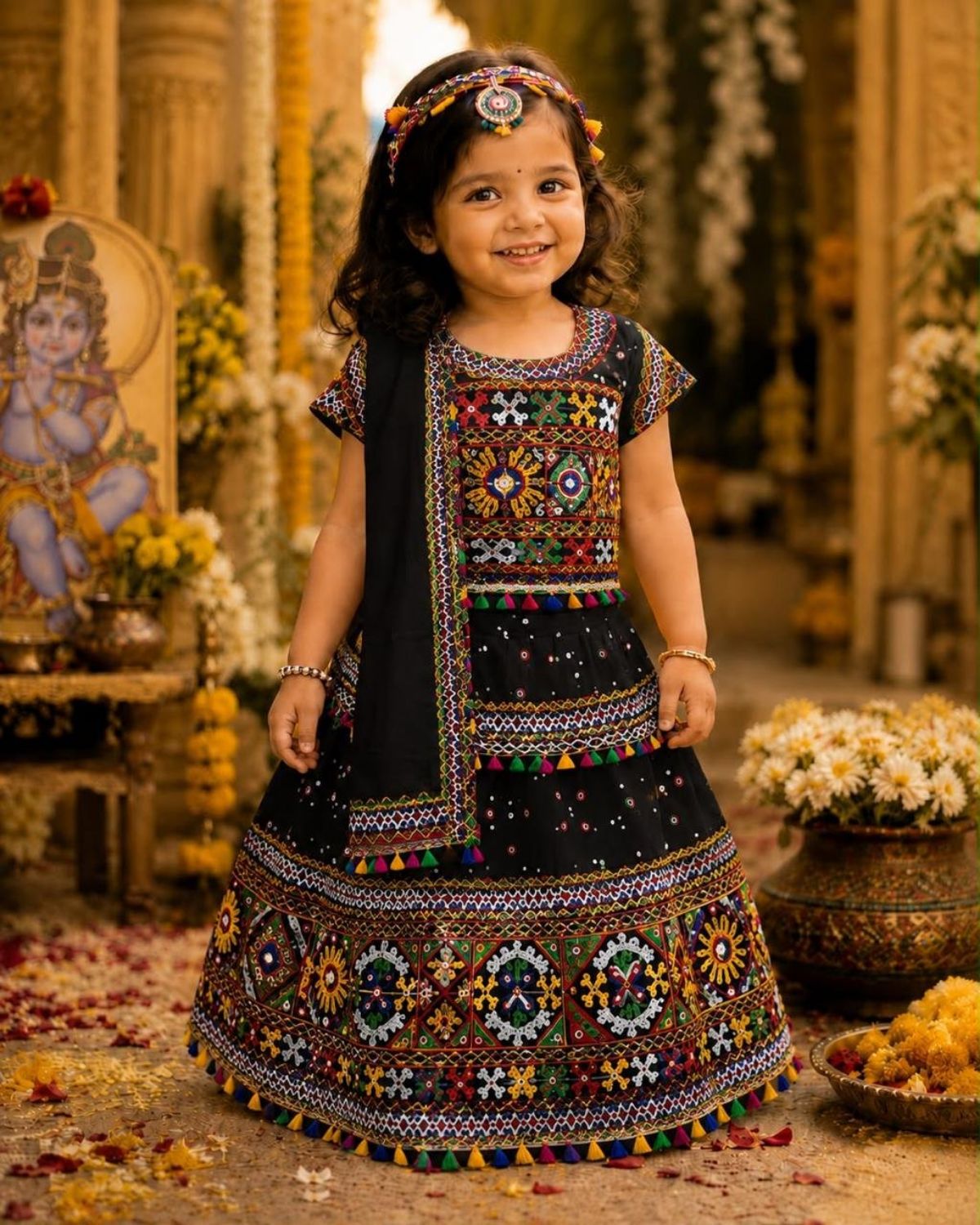 SG Fashion Kids Girls Lehenga Choli Set (20-30)l