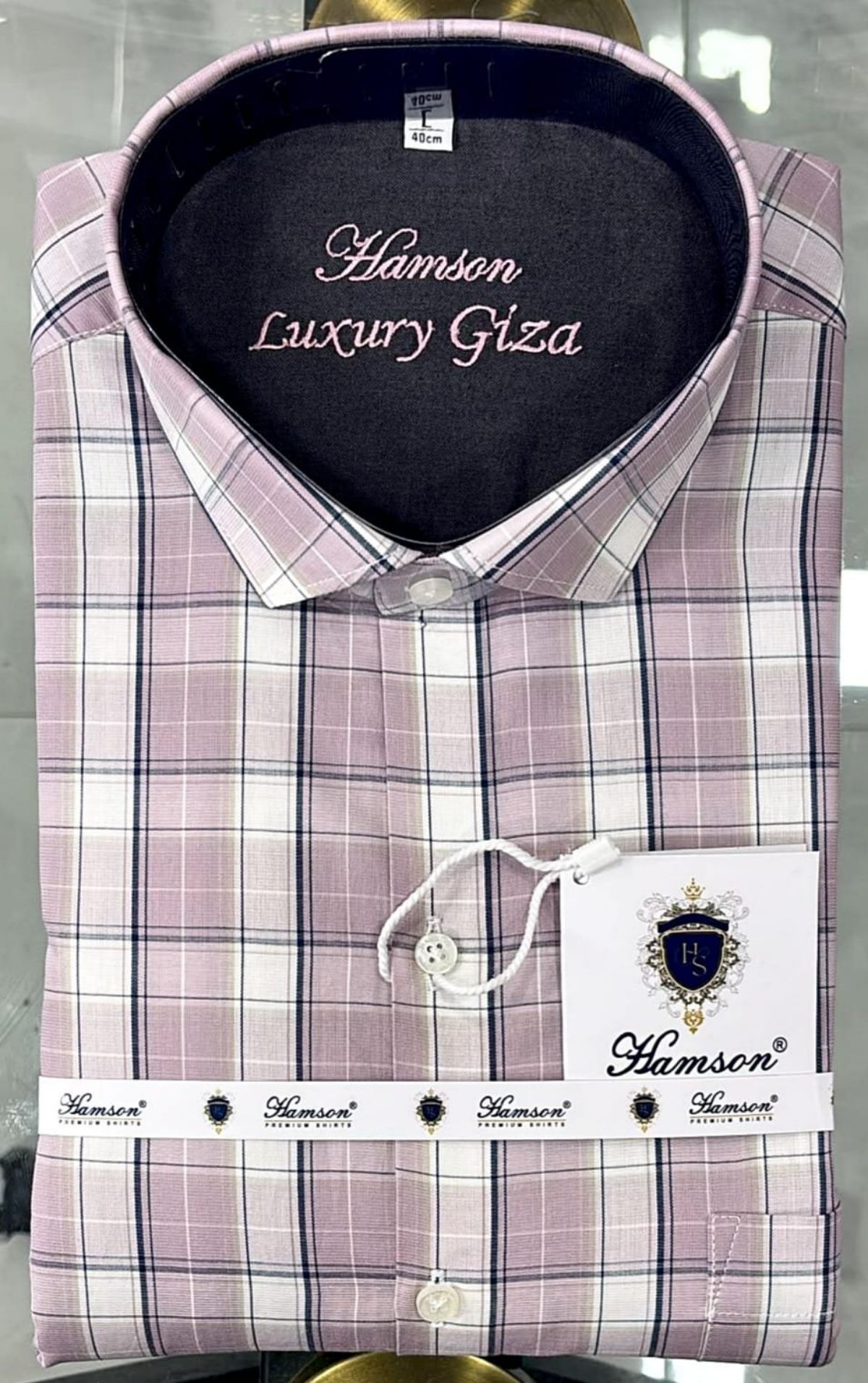 Hamson Luxury Giza Cotton Check Shirts - Aura