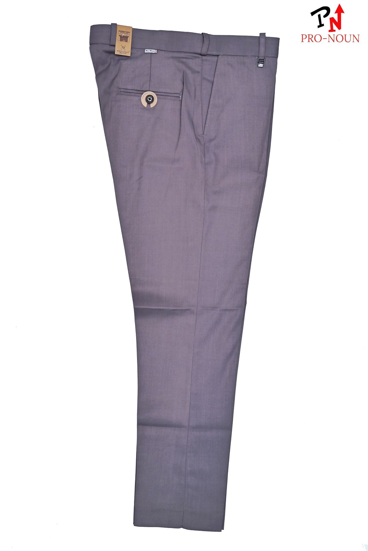 Pro-Noun Men's Men's Formal Trouser Pants With Adjustable belt D No- Signature 292-8 (30-36)- Grey