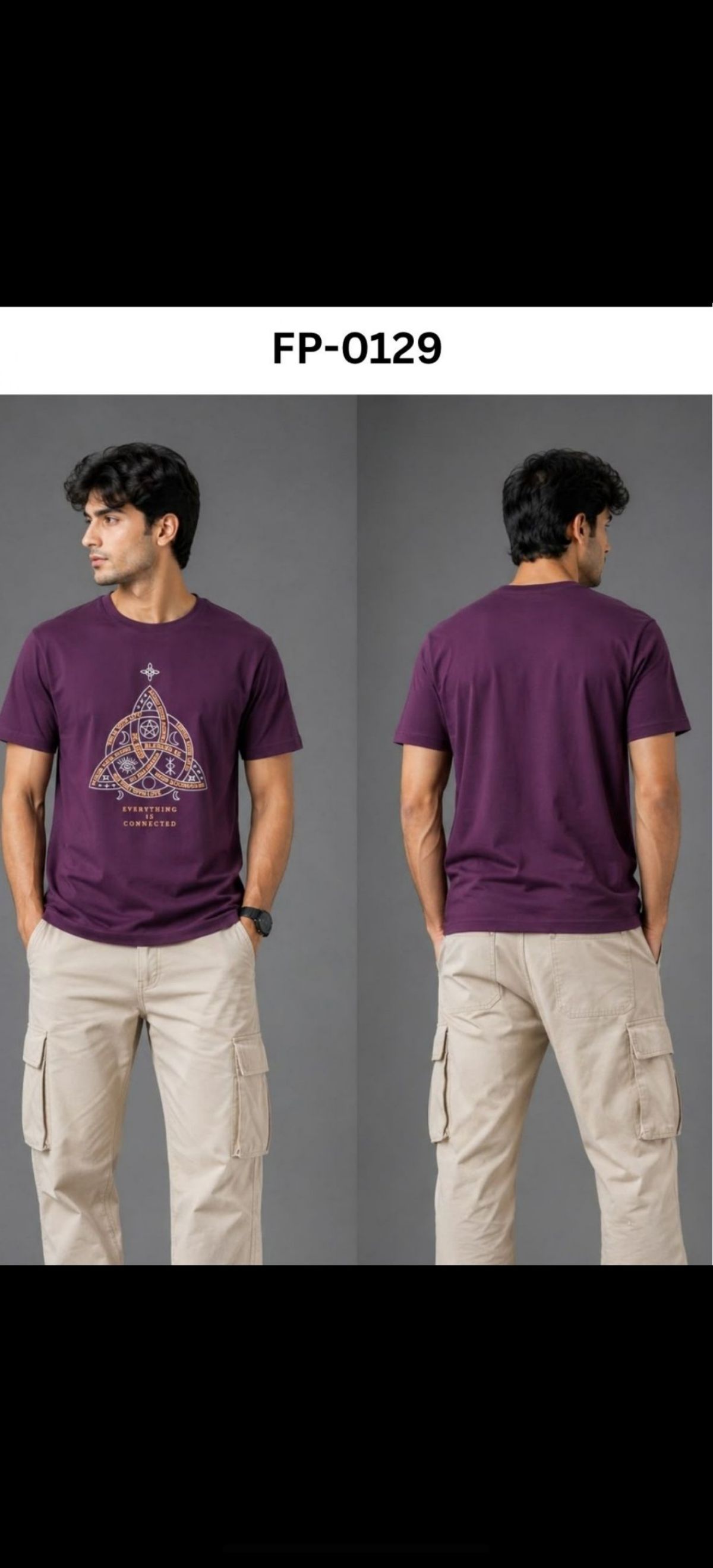 TOMHIDDLE MENS PRINTED T-SHIRT- A6-FP-0129