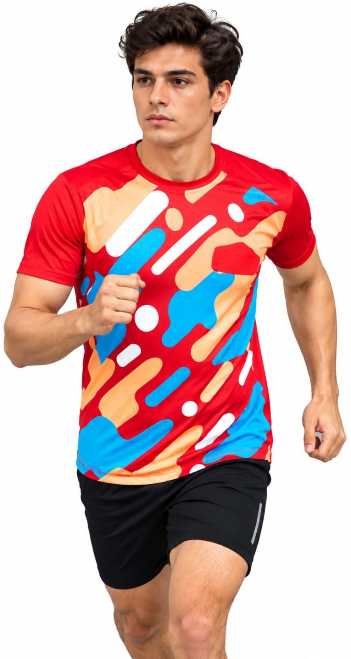 Men's Front Sublimation Black Plain T-shirts