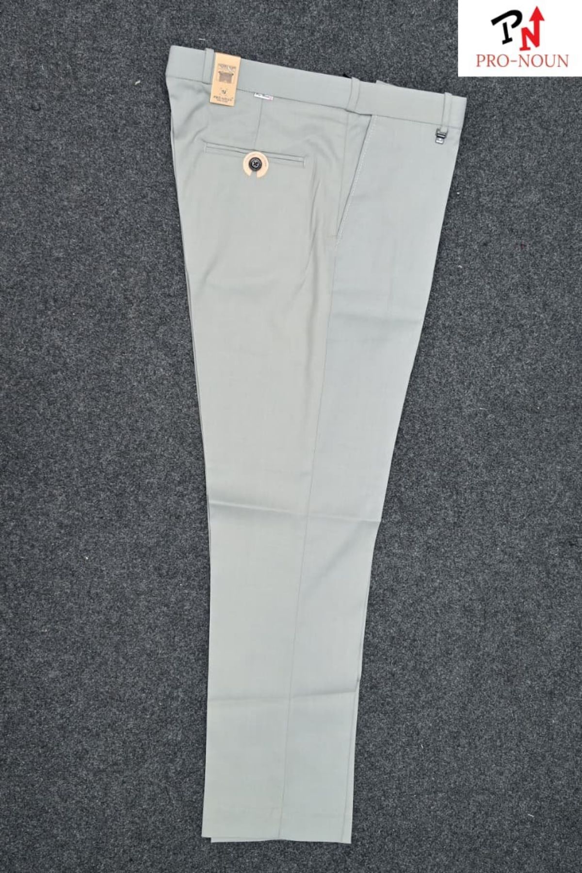 Pro-Noun Men's Men's Formal Trouser Pants With Adjustable belt D No- Signature 292-8 (30-36)- Mint Green