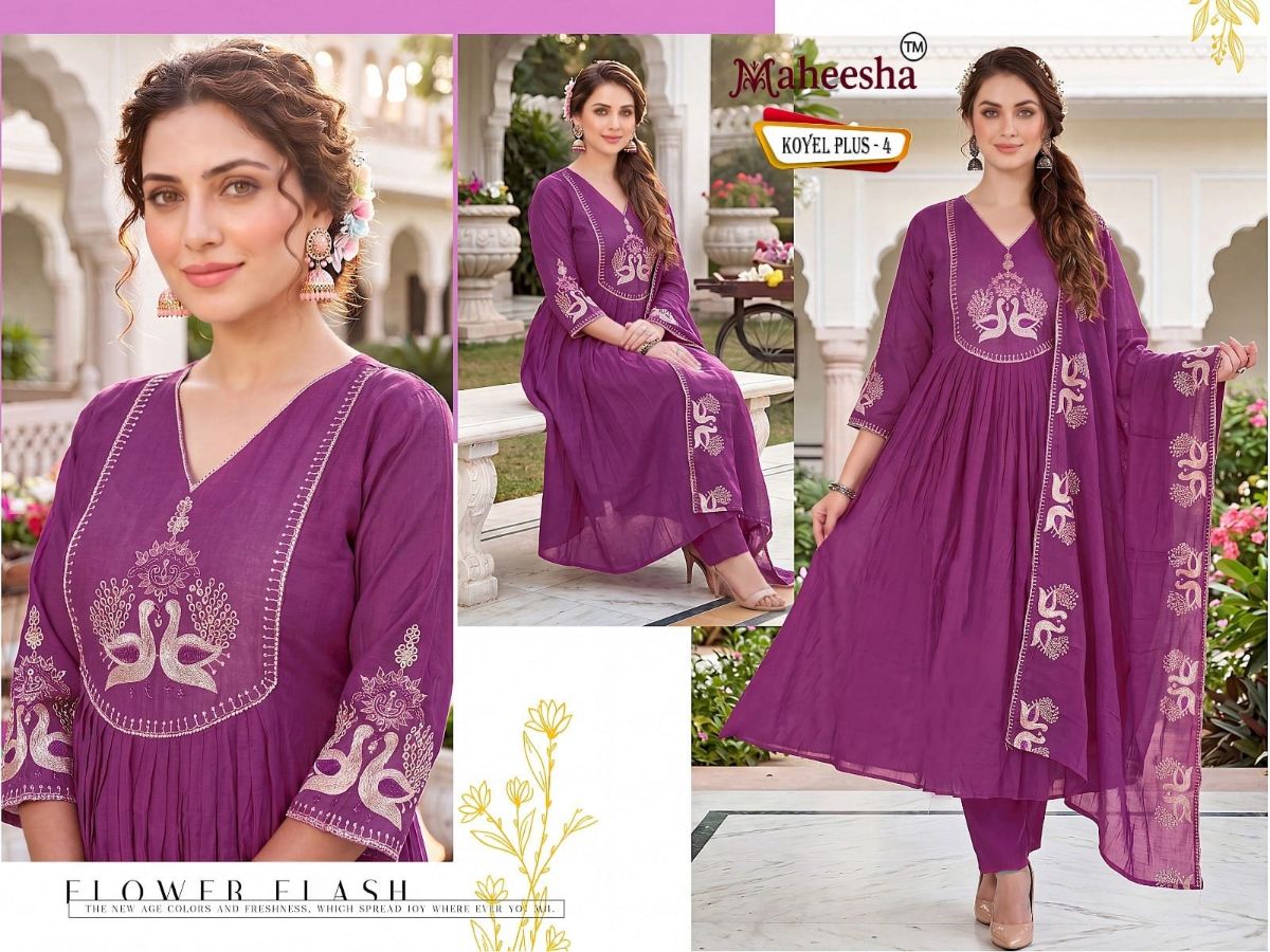 Rani Vastram Women's Ethnic Wear Suit & Bottom Set with Dupatta- Koyel Plus 4