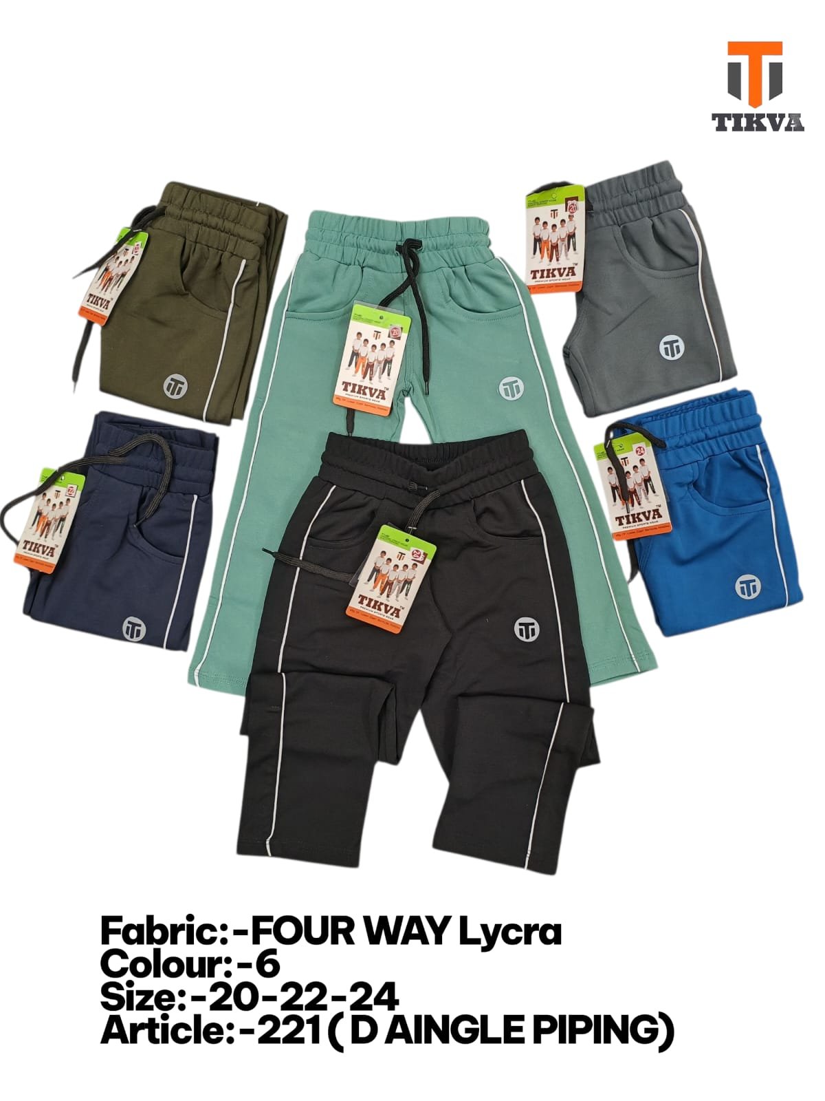 Tikva Kids Trousers Art. No-221 (D Aingle Piping)