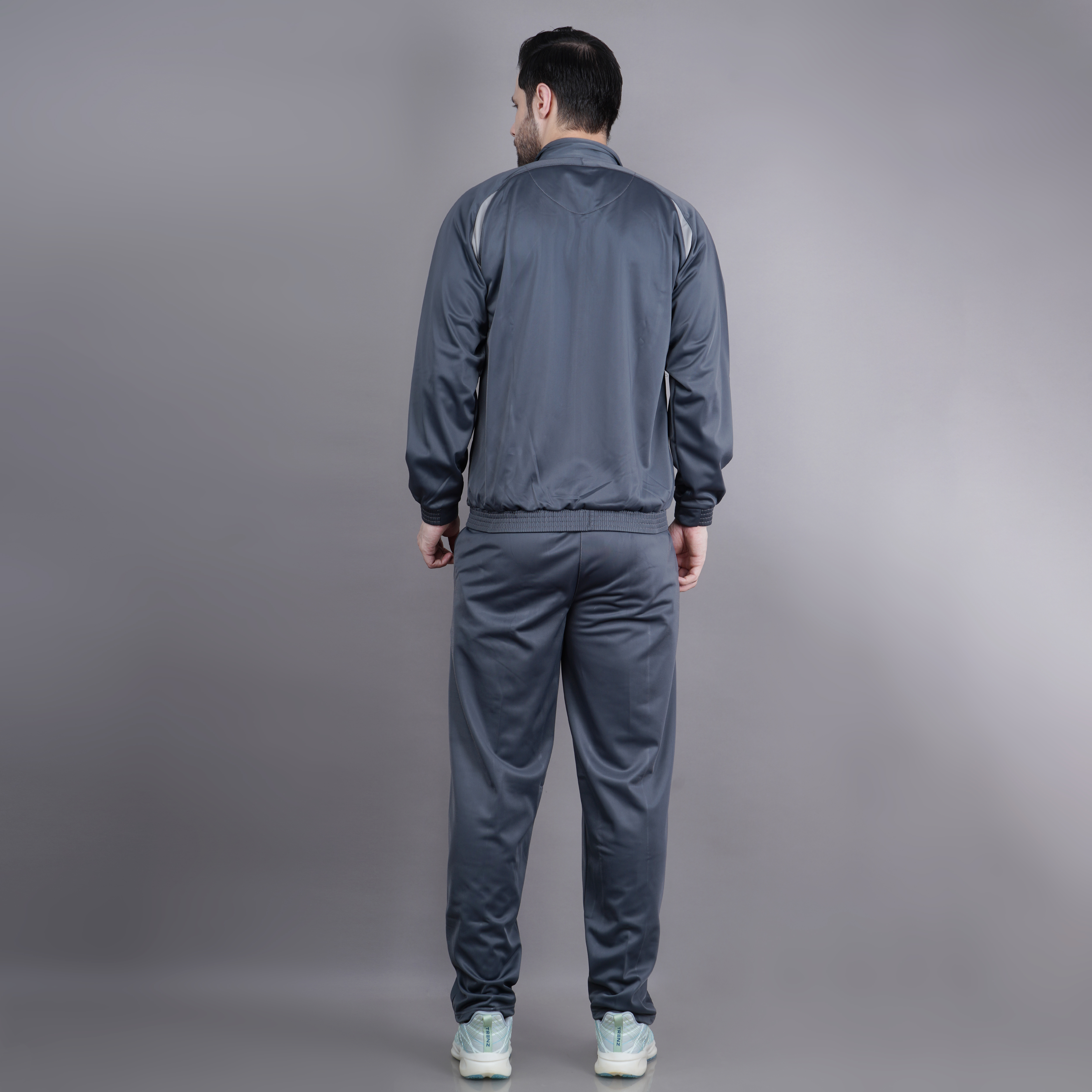 Men's Tracksuit  435A-TP-D.Grey/L.Grey/White-XL
