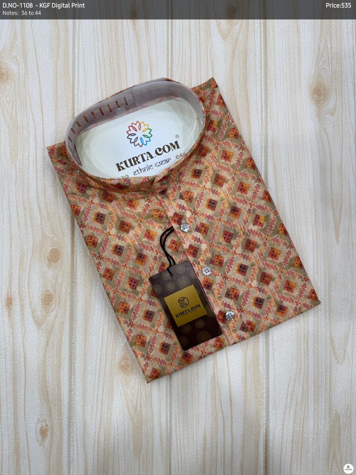 KGF Digital Print Kurta Only-1108