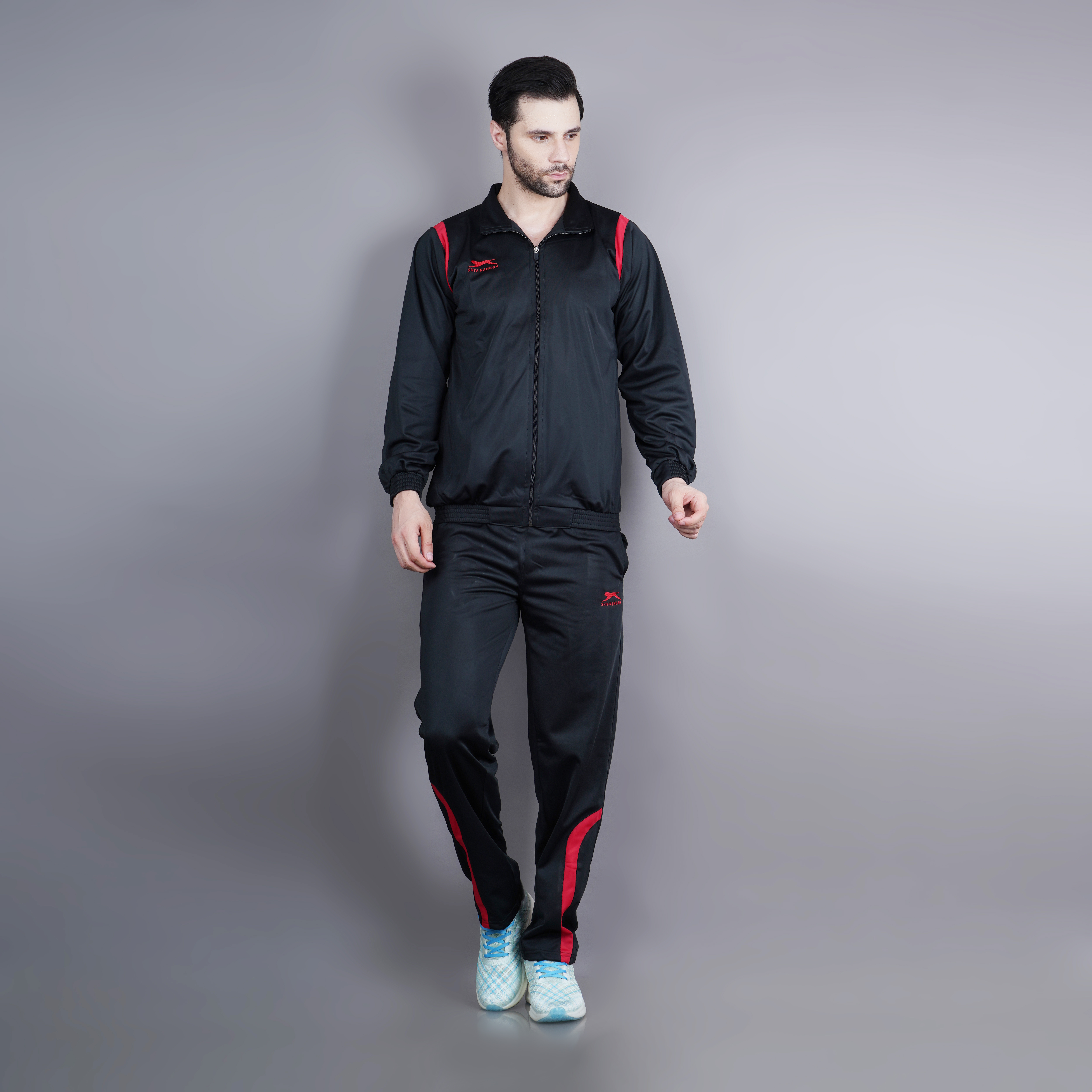 Men's Tracksuit  428A-TP-Black/Red-M
