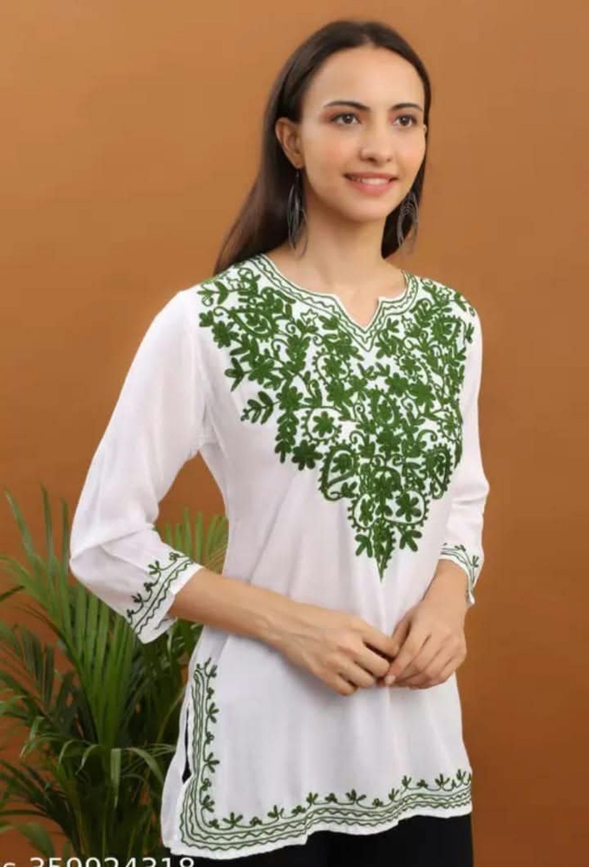 Women's Plain Short Cotton Kurta