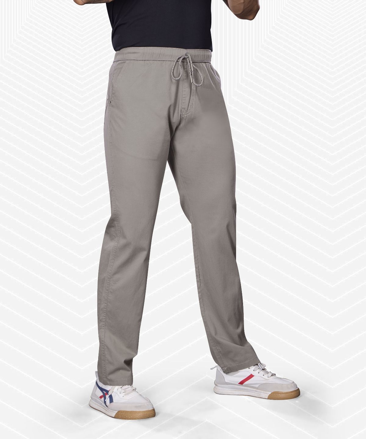 Pro-Noun Men's Lounge Wear Cotton Trackpant- D No- Cotonix-9-610-Gateway Grey