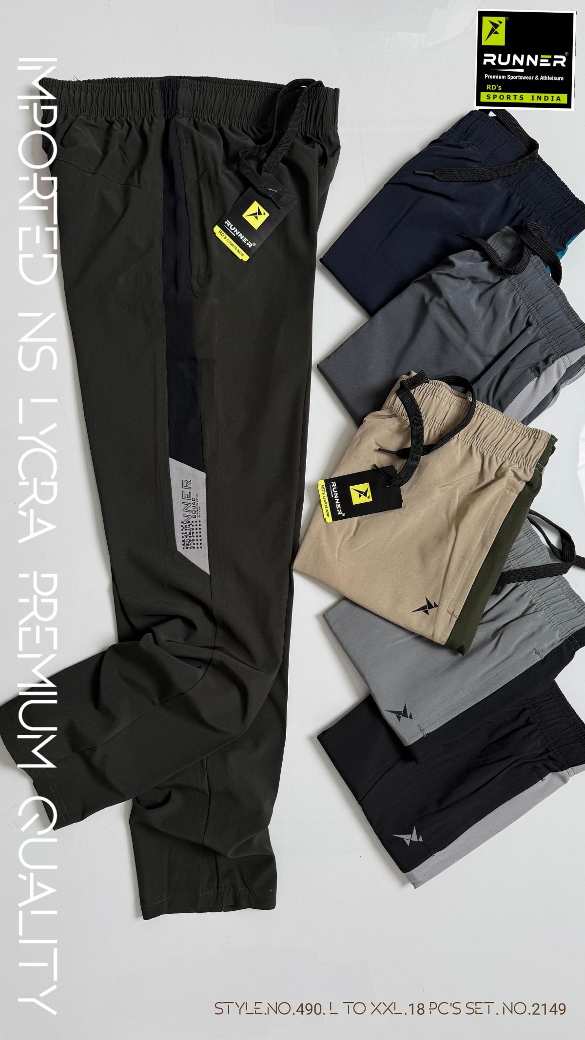 RUNNER Men's Trackpants D No- 490