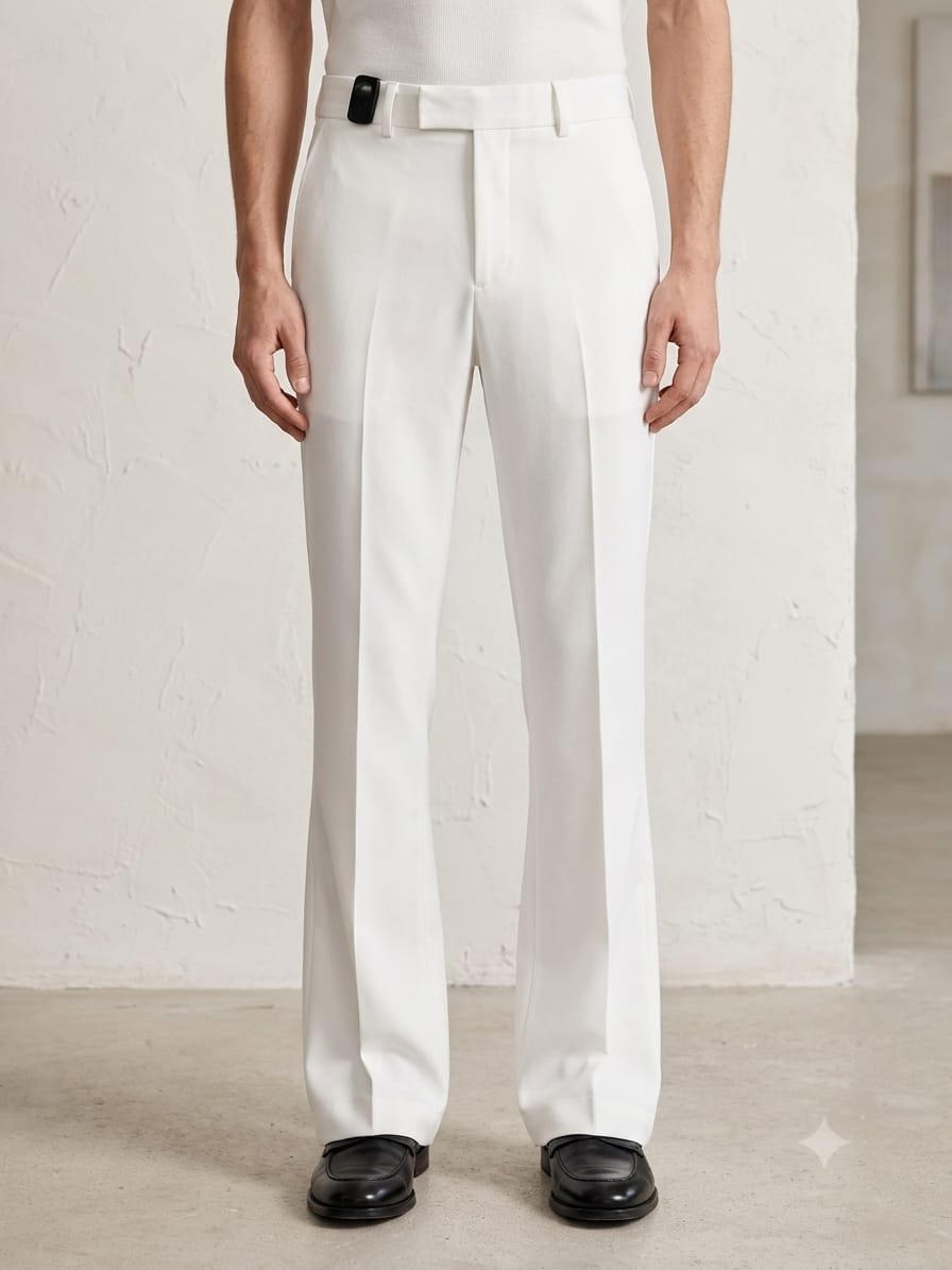 Updry Bootcut Barbie Men's Formal pants -White