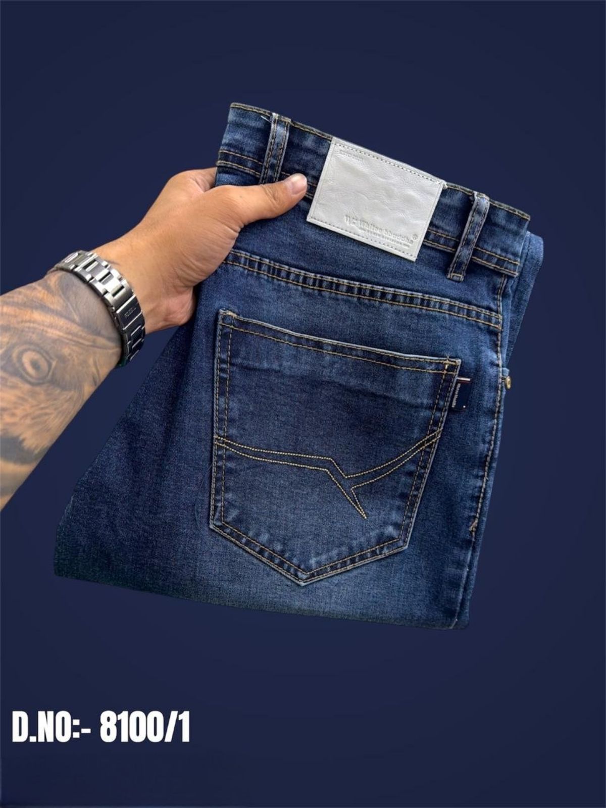Whitee Budhha Men's Denim 3BYI knit Lycra  Baggy Fit Jeans -8100/1 (30-38)