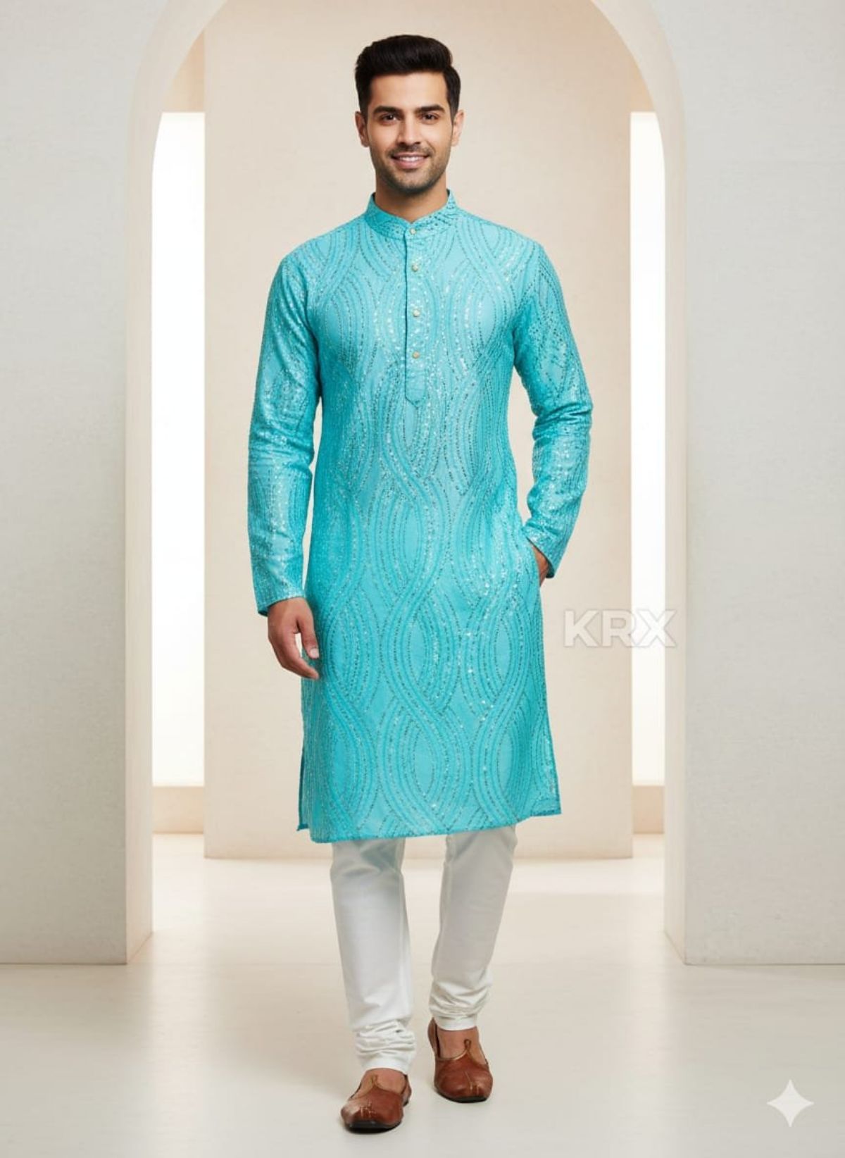 KRX Men's Designer Kurta Pajama Set
