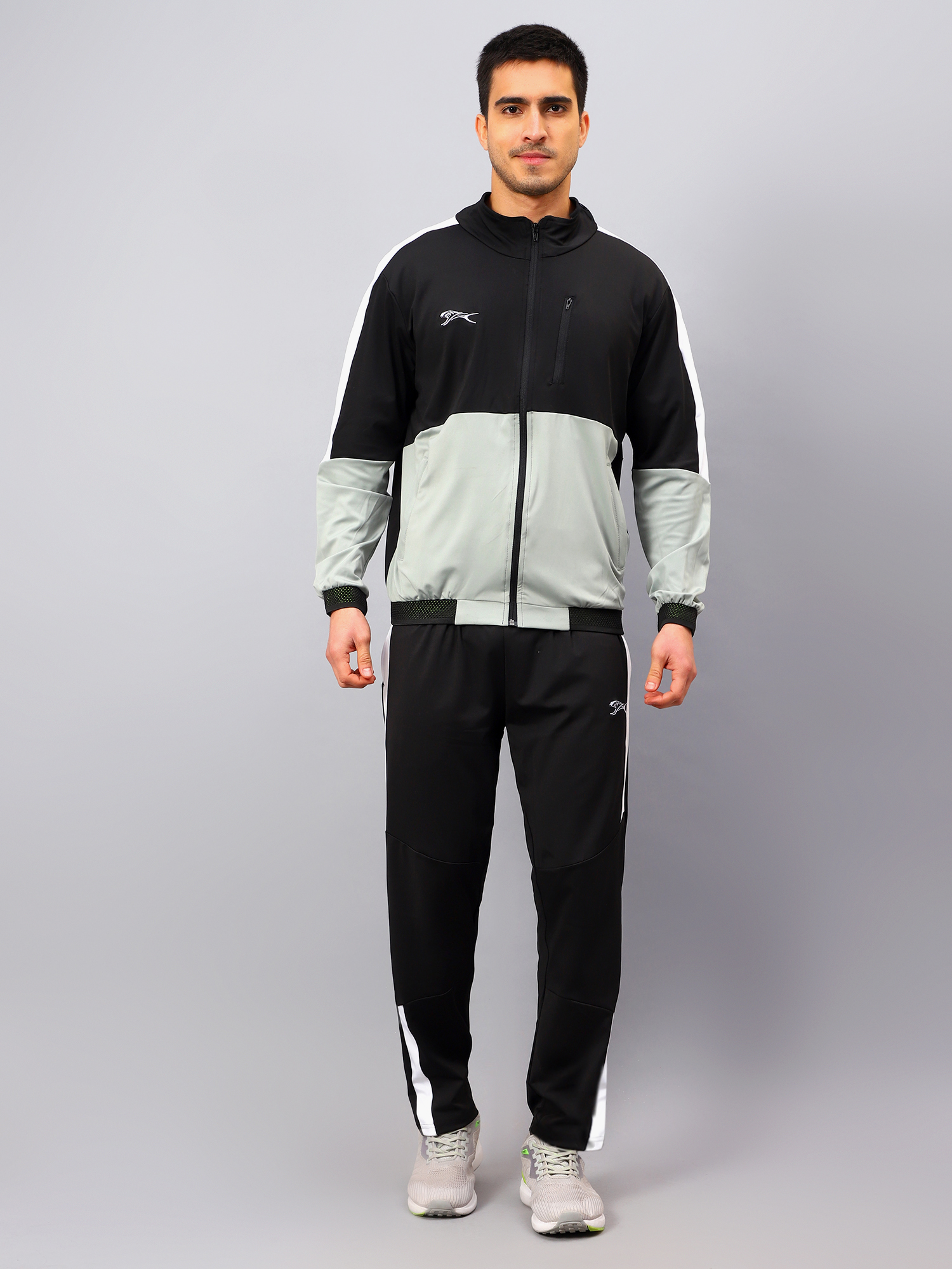 Men's Tracksuit  SNTSW104M
-Black/Grey/White-XXL