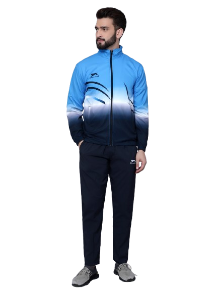 Men's Tracksuit  965-Cyan/Navy/White-H/S-L-TZ