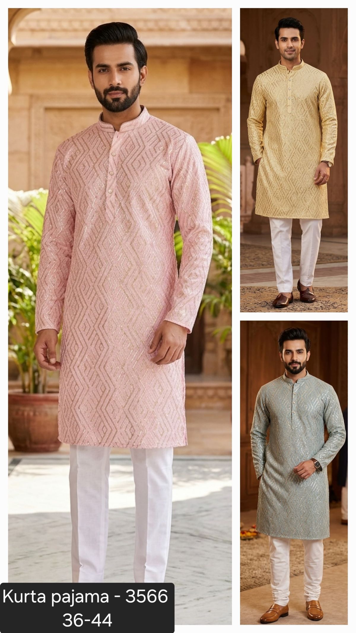 Variation Men's Ethnic Kurta Set-3566