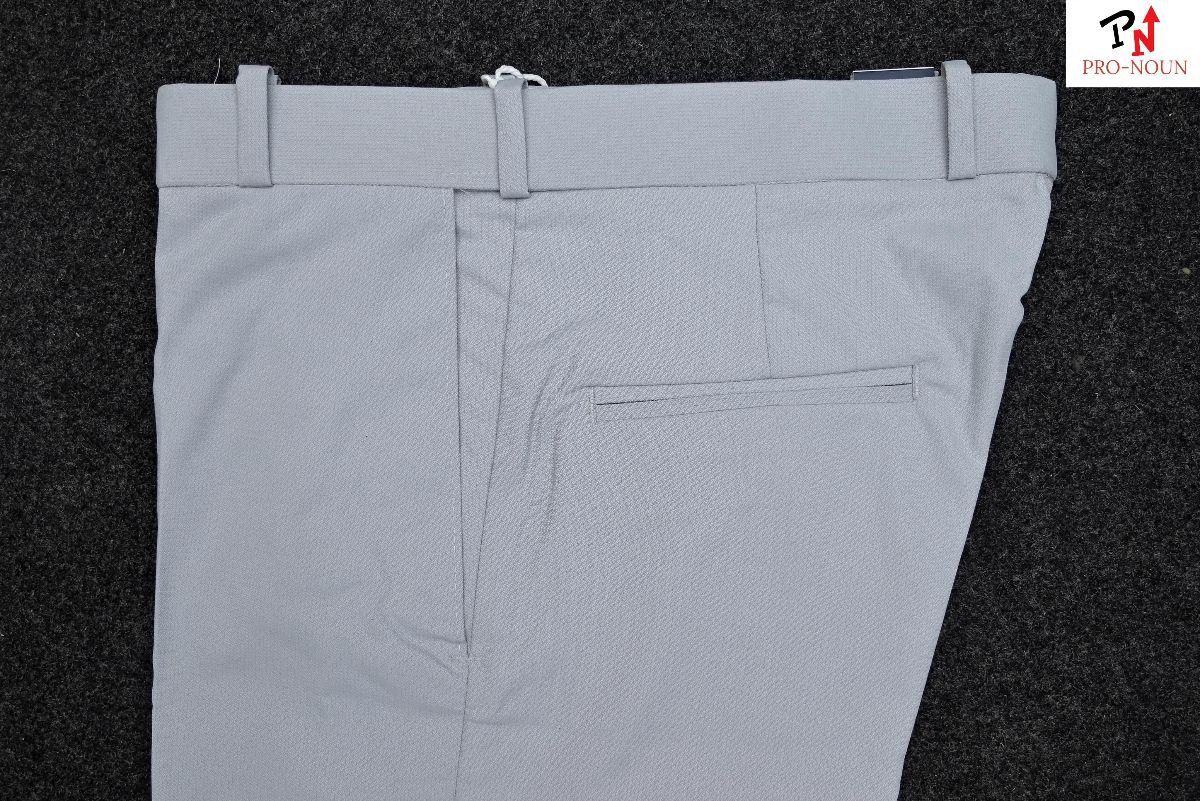 Pro-Noun Men's  Formal Trouser Pants With Adjustable belt D No- Signature 240-7(28-32)- Lt Blue