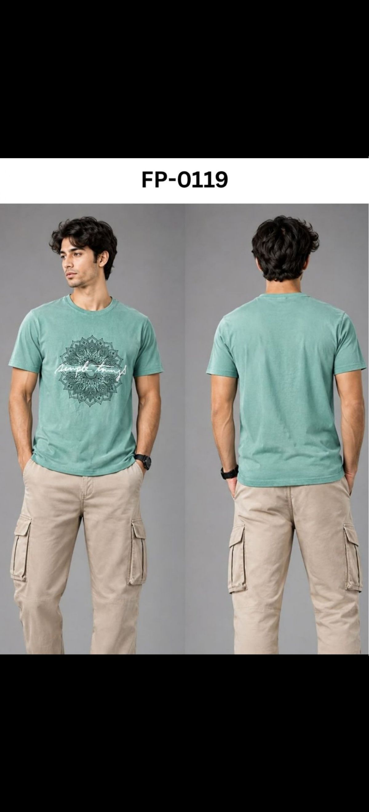 TOMHIDDLE MENS PRINTED T-SHIRT- A6-FP-0119