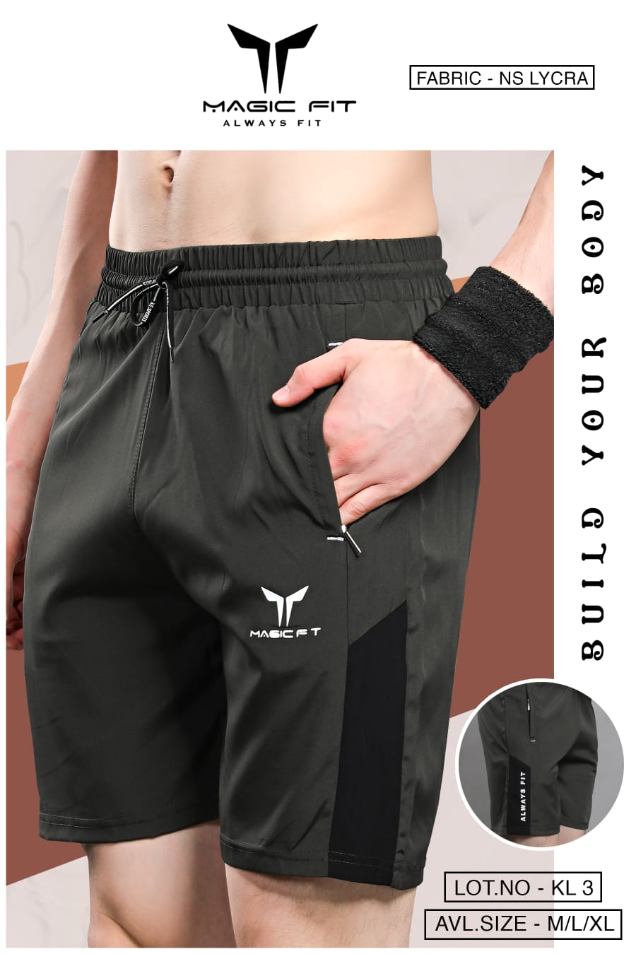 Mens Ns Lycra Shorts By Magic fit, pack of 18