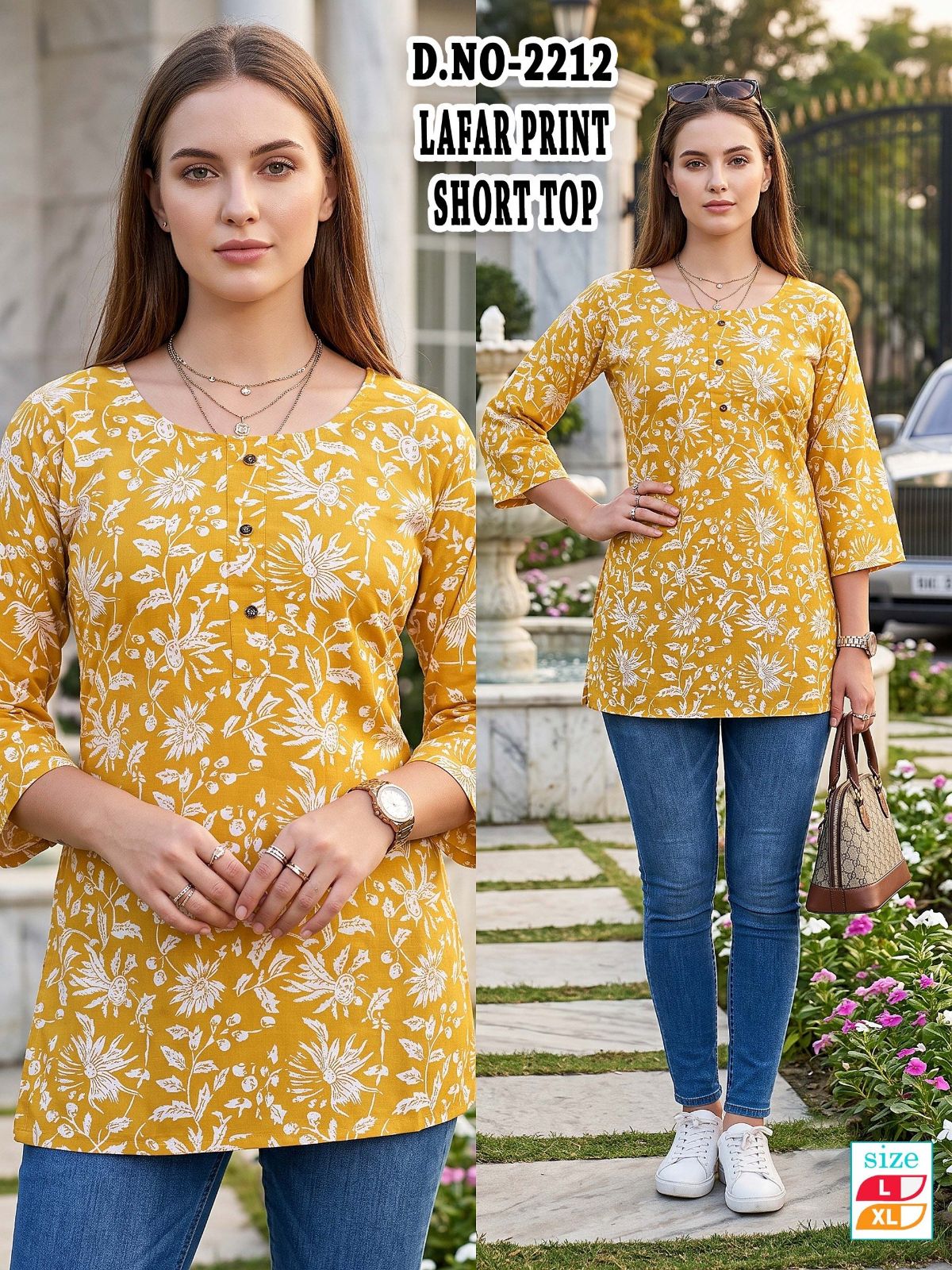Women's Rayon Short Kurti- D No-2212