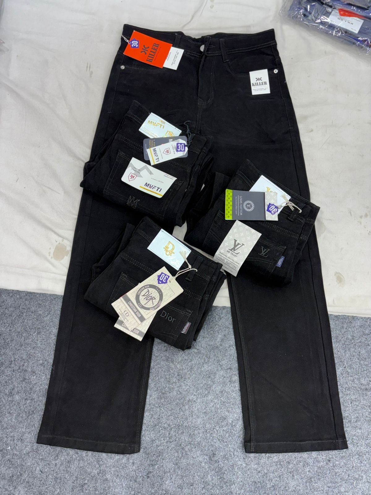 Premium Quality Straight Jeans- Black