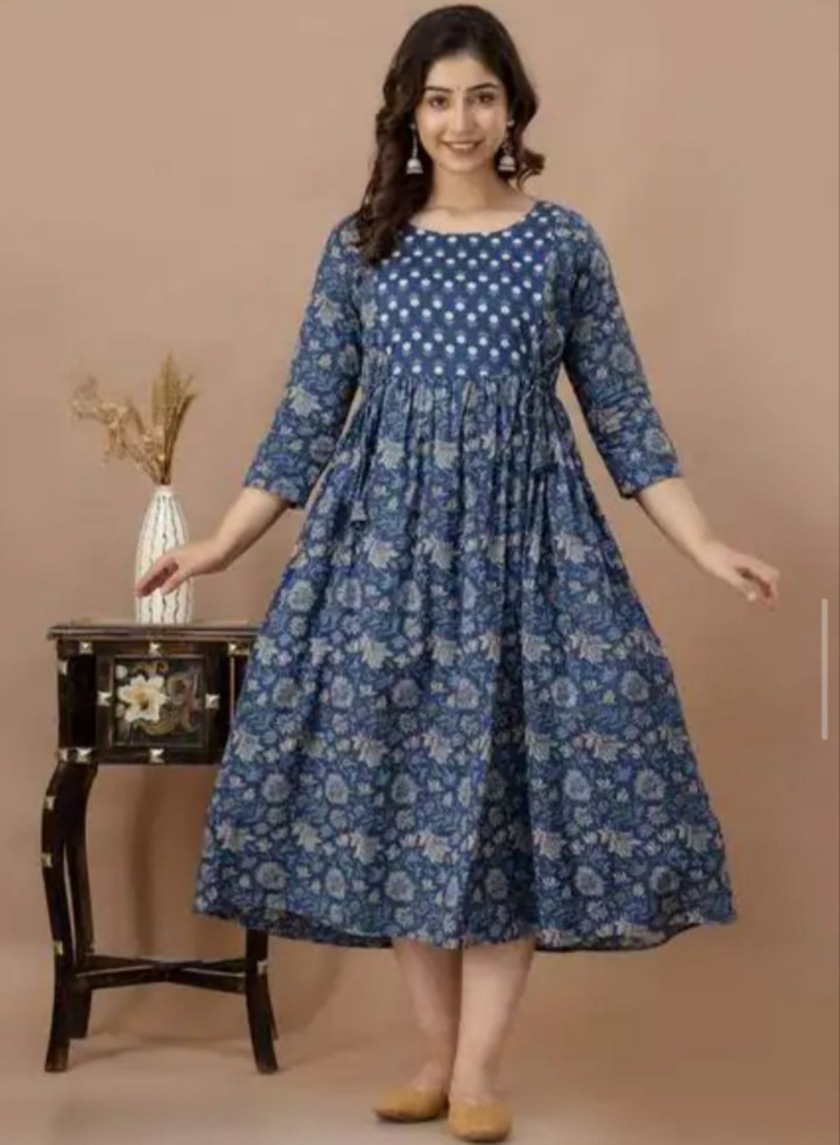 Women's Rayon Printed Gown