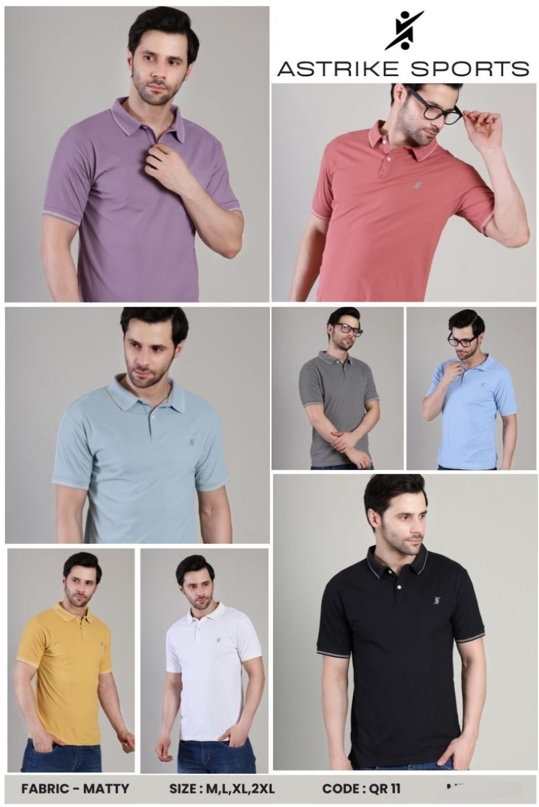 Men's T-Shirts Set- QR-11 (New)